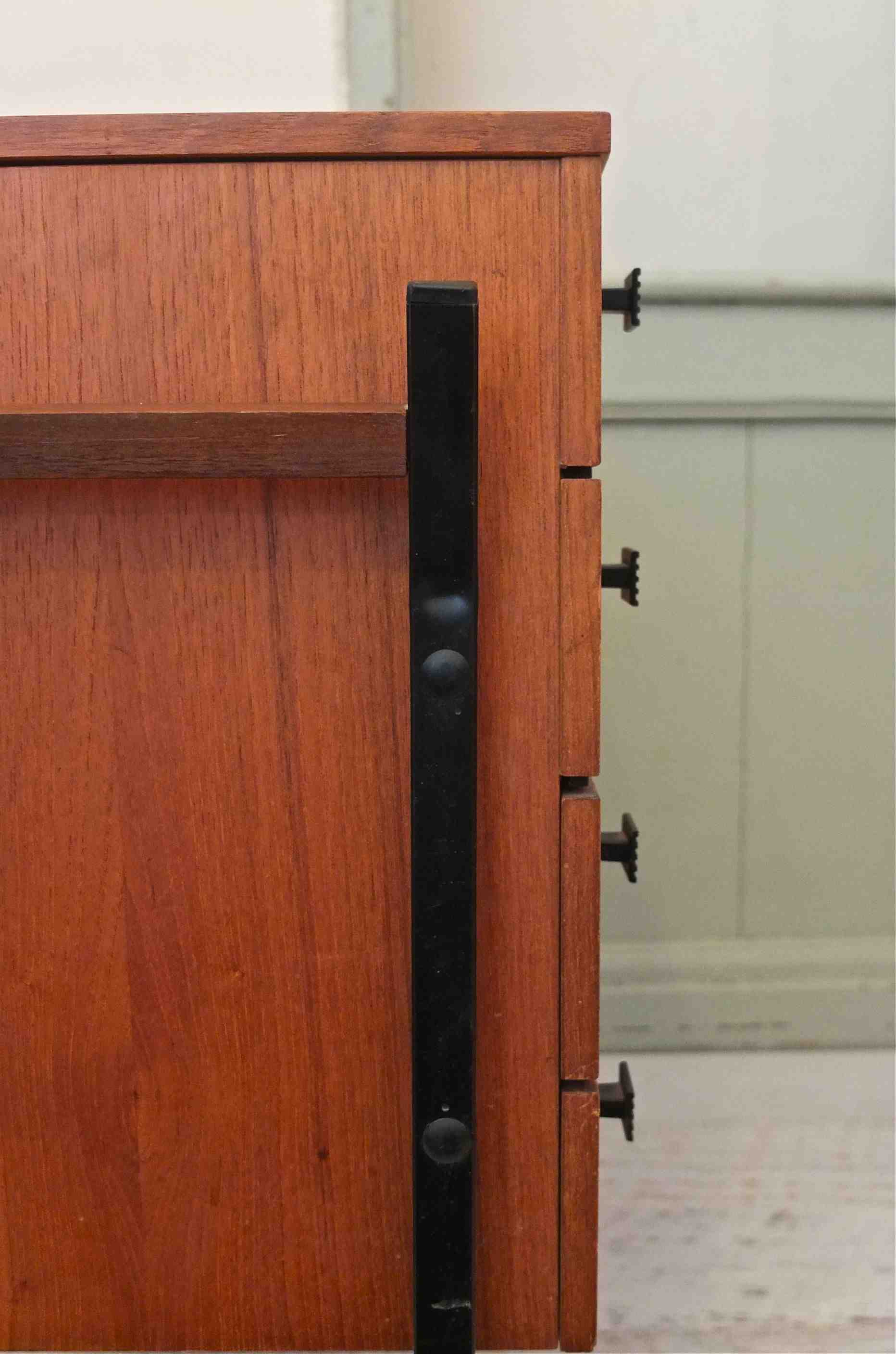 Slavia Vintage commode des années 60 piètement métal noir "Echec et mat" photo 12