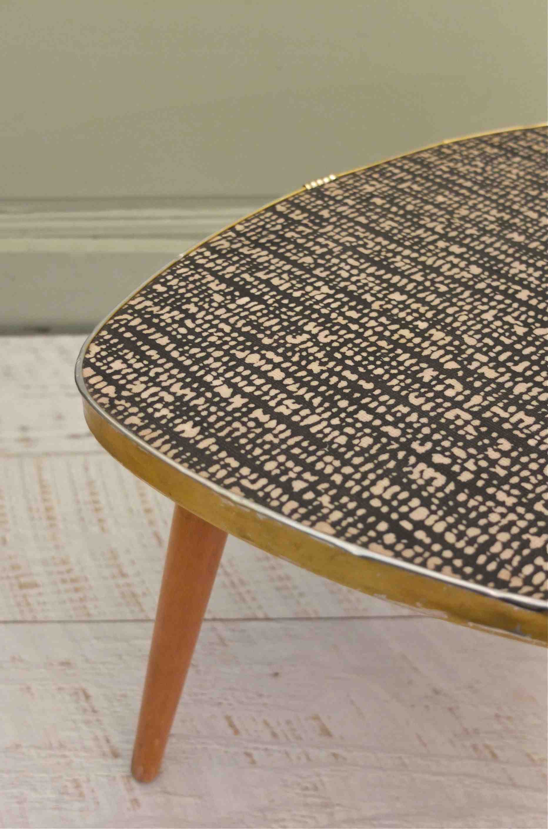 Slavia Vintage table tripode vintage années 50 "Tweed" 9