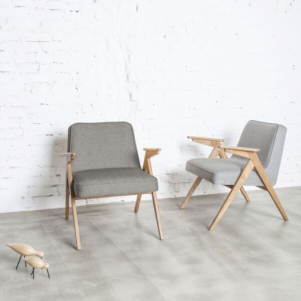 fauteuil bunny _ 366 concept _ fauteuil pieds compas_loft  gris chine _ slavia vintage 