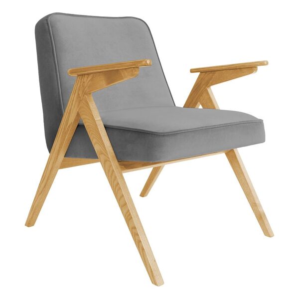 fauteuil bunny _ 366 concept_ fauteuil pieds compas_ velvet _velours graphite_slavia vintage