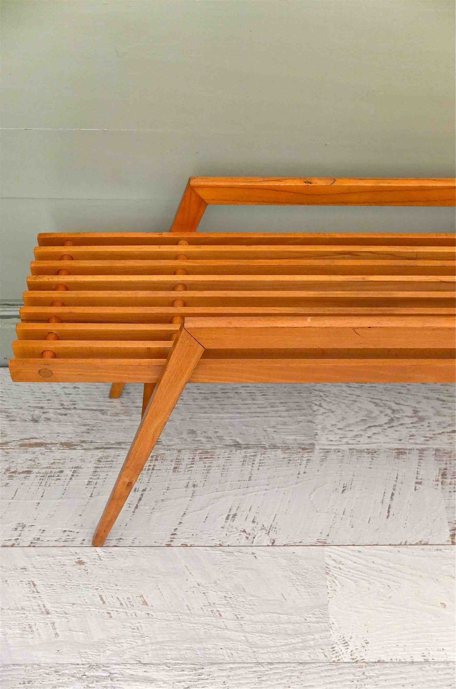 Slavia vintage modèle Megève meuble d'entrée en bois des années 60