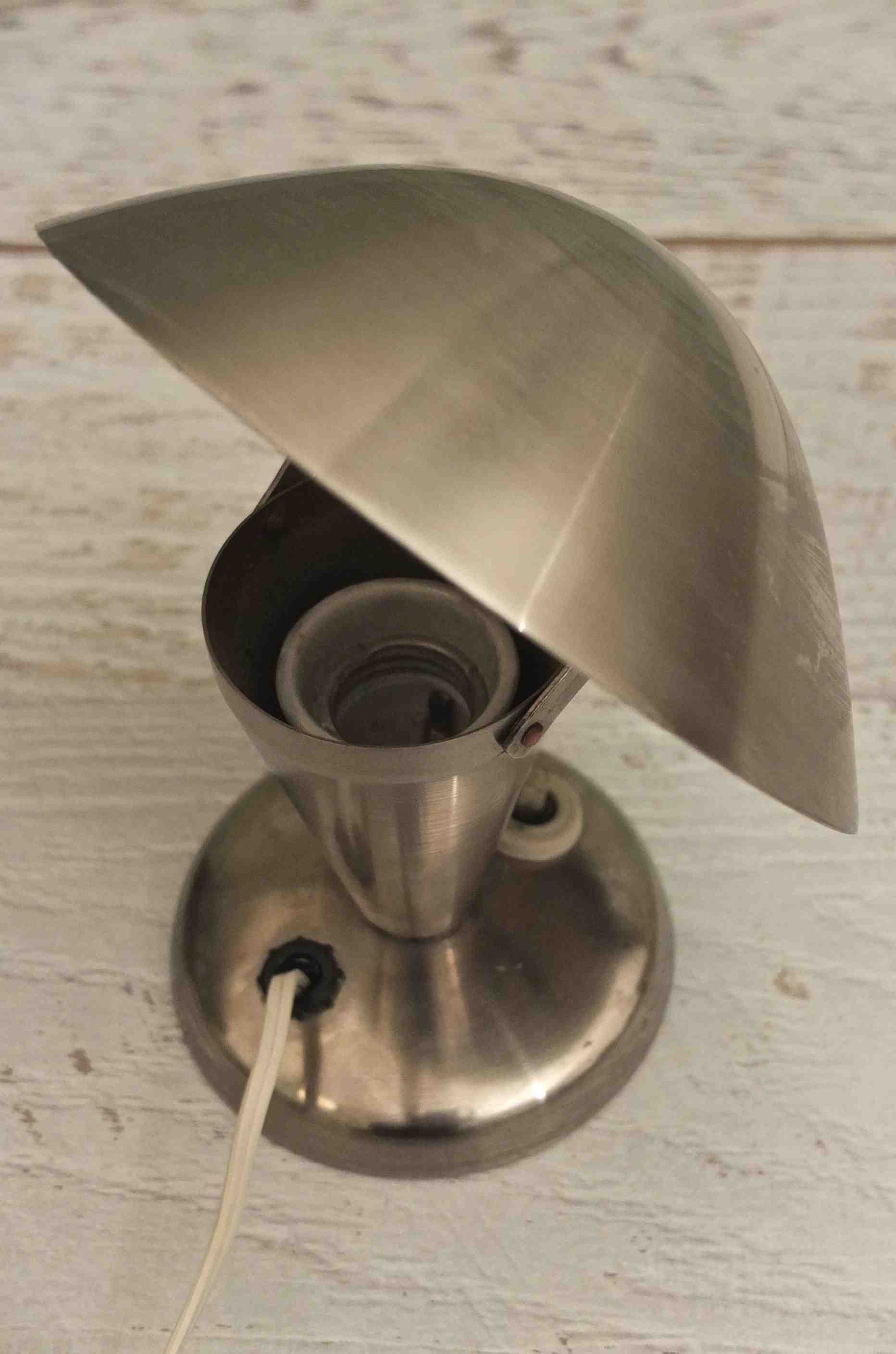 Slavia Vintage lampe chromee des annees 40 "Hayworth" style art deco photo chapeau orientable