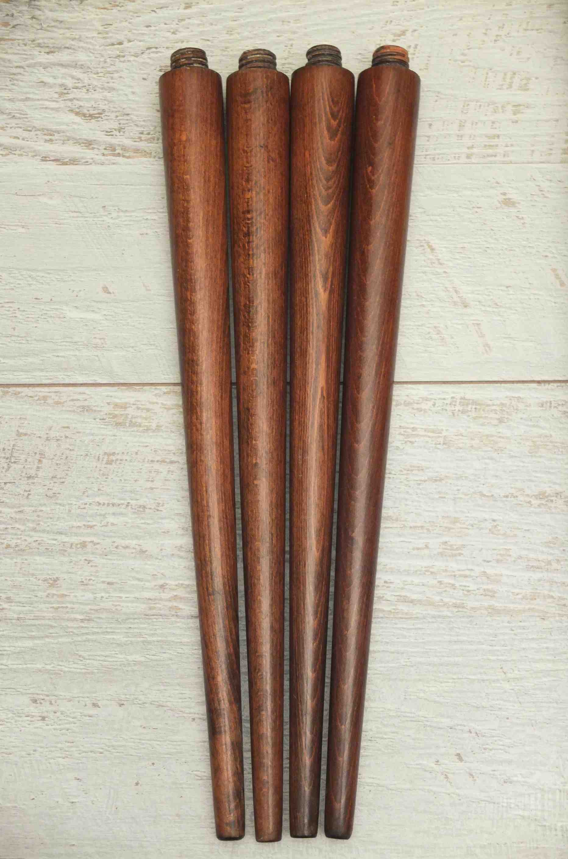 Slavia Vintage table basse vintage en bois et verre noir des années 60 style scandinave modèle "B58"  photo 4 pieds démontables