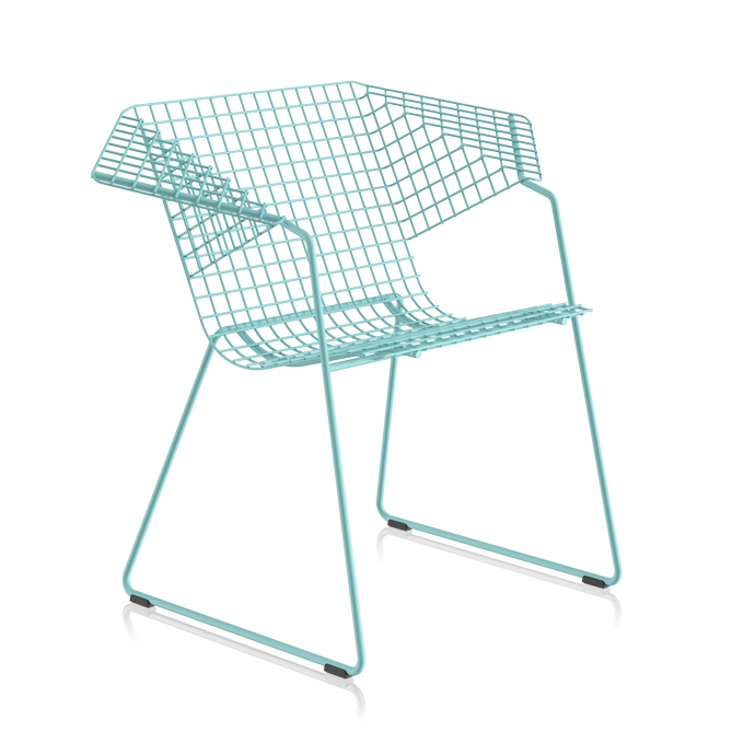 fauteuil_grid 55_bleu_vzor_slaviavintage