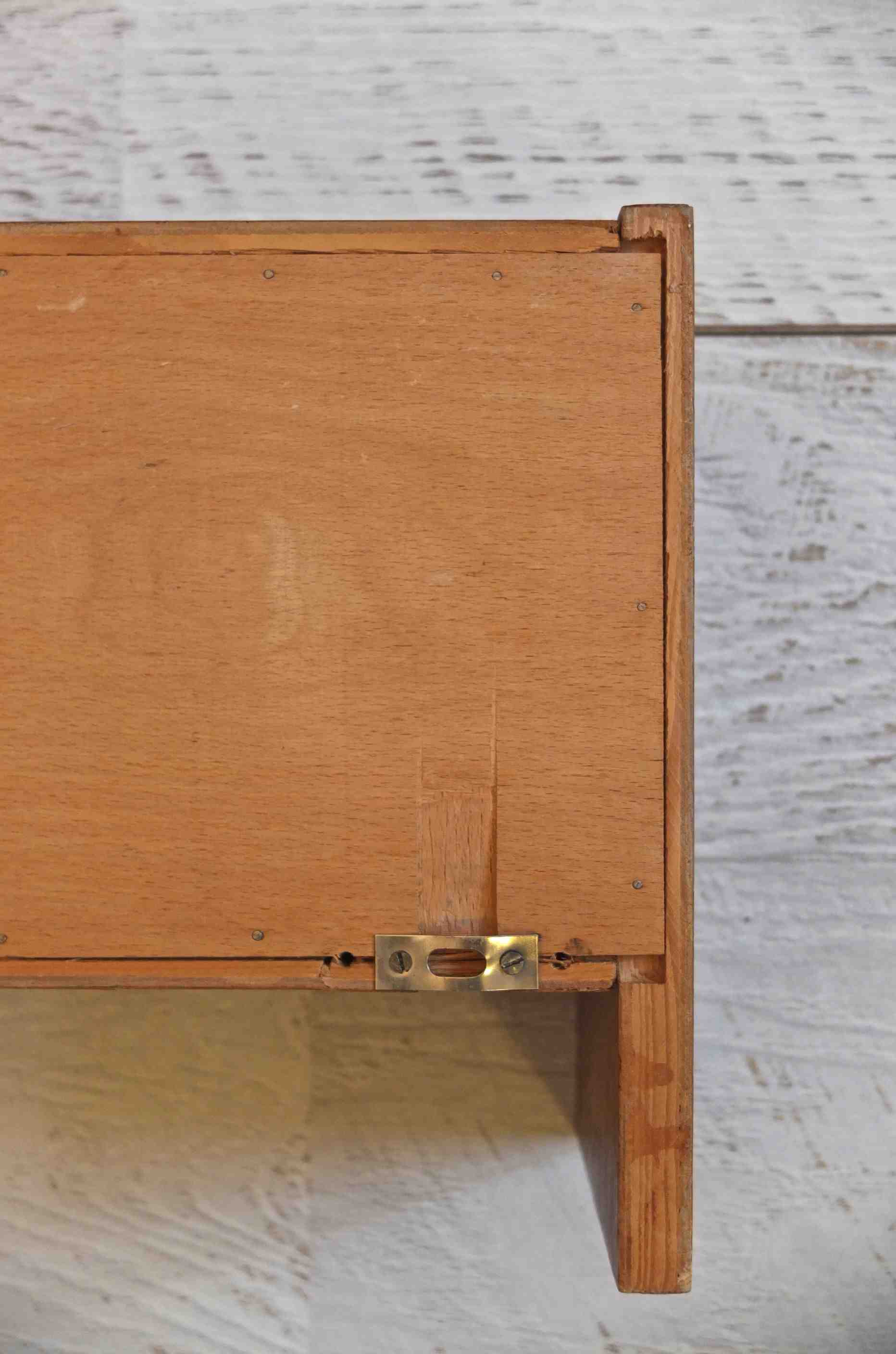 Slavia Vintage etagere en bois vintage de style moderniste "Architectural" 8
