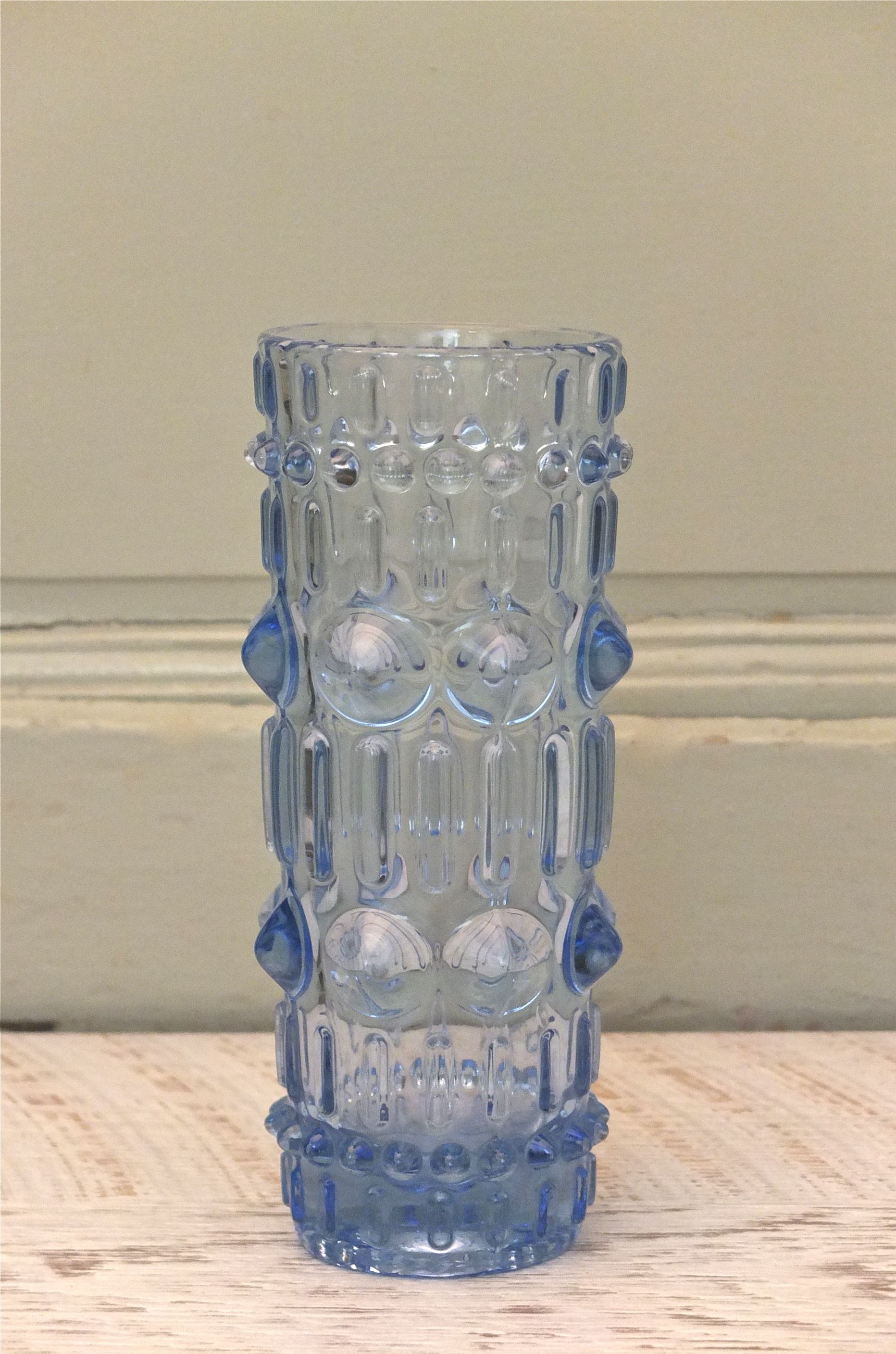 vase en verre des annees 6à de style Bruxelles Isolda slavia vintage