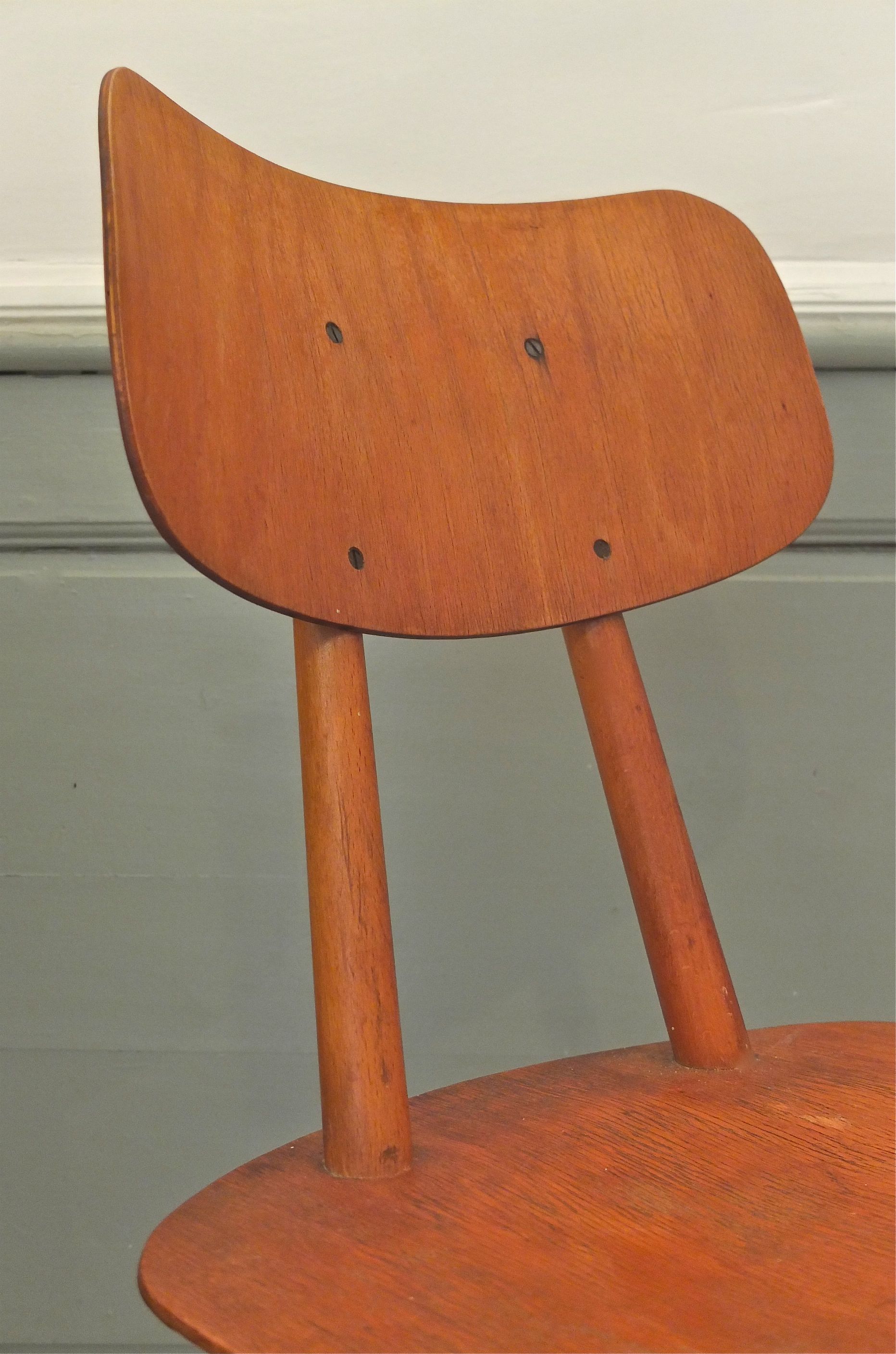 chaise mid-century Air Ton pieds compas Slavia Vintage 2