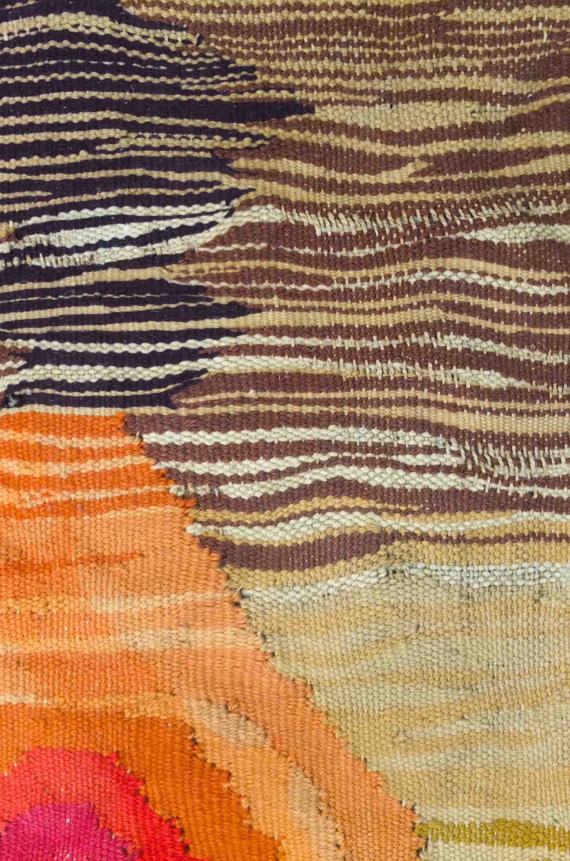 Slavia Vintage détail tapis mural artisanal vintage des années 70 folk modèle "Joan"