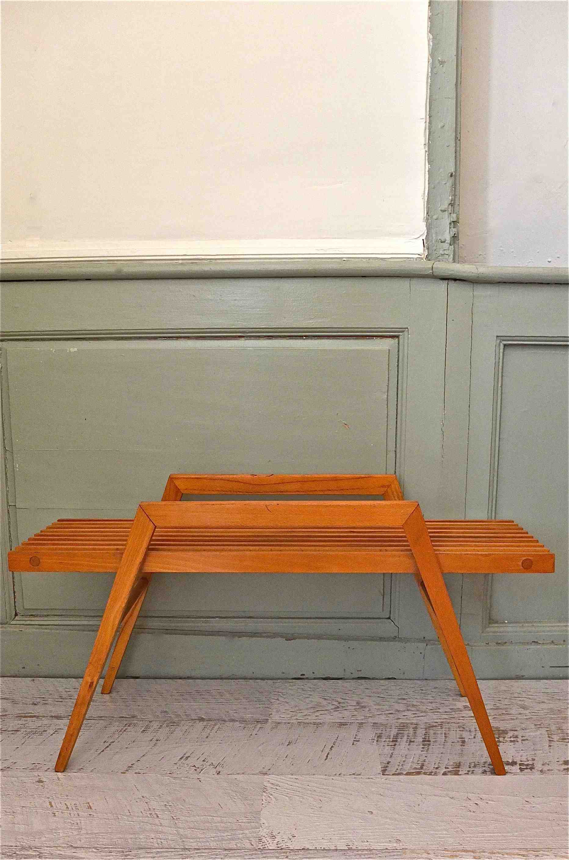 Slavia vintage modèle Megève meuble entrée années 60 bois