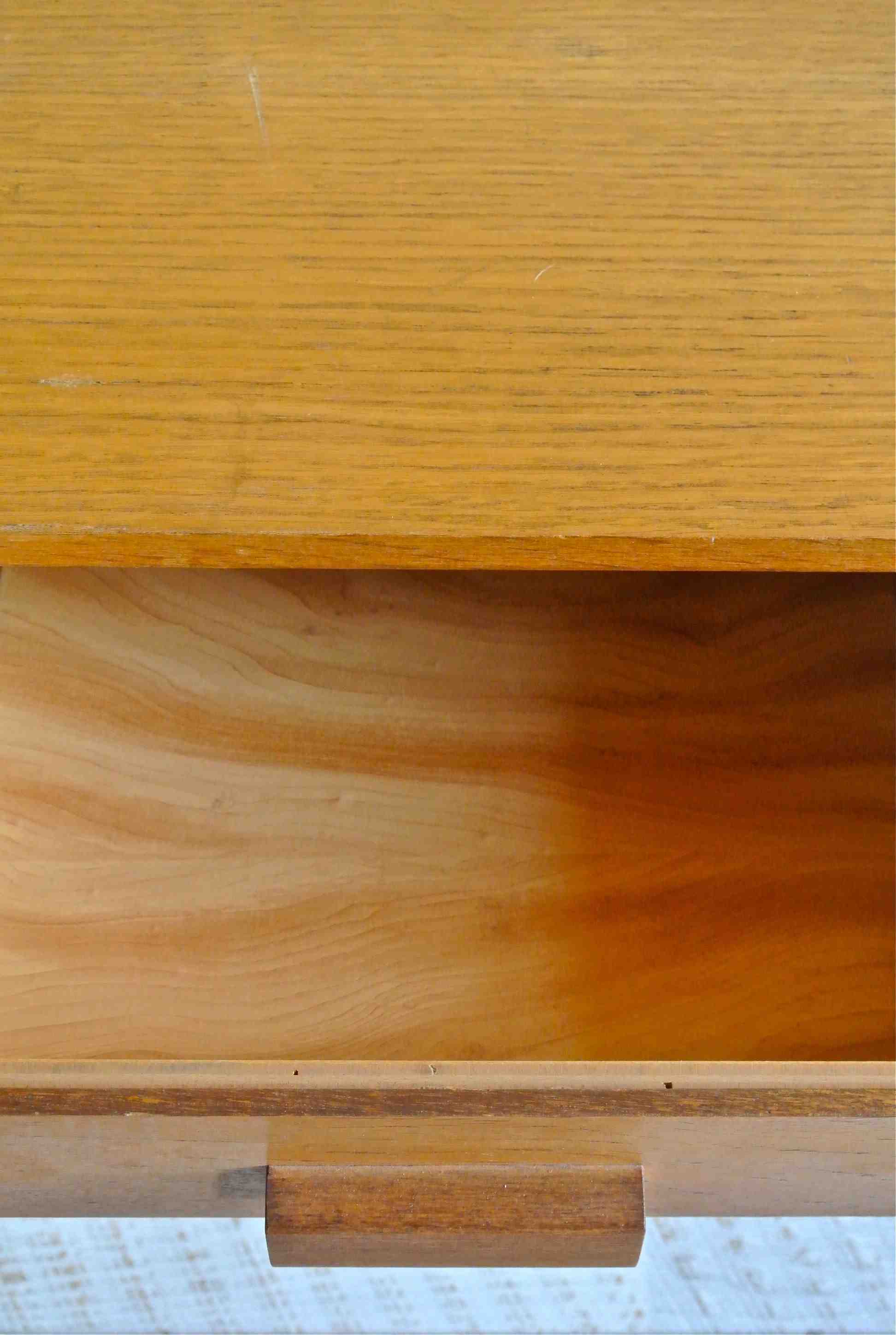 Slavia Vintage tiroir bureau en bois vintage des années 50 modèle "Architekt"