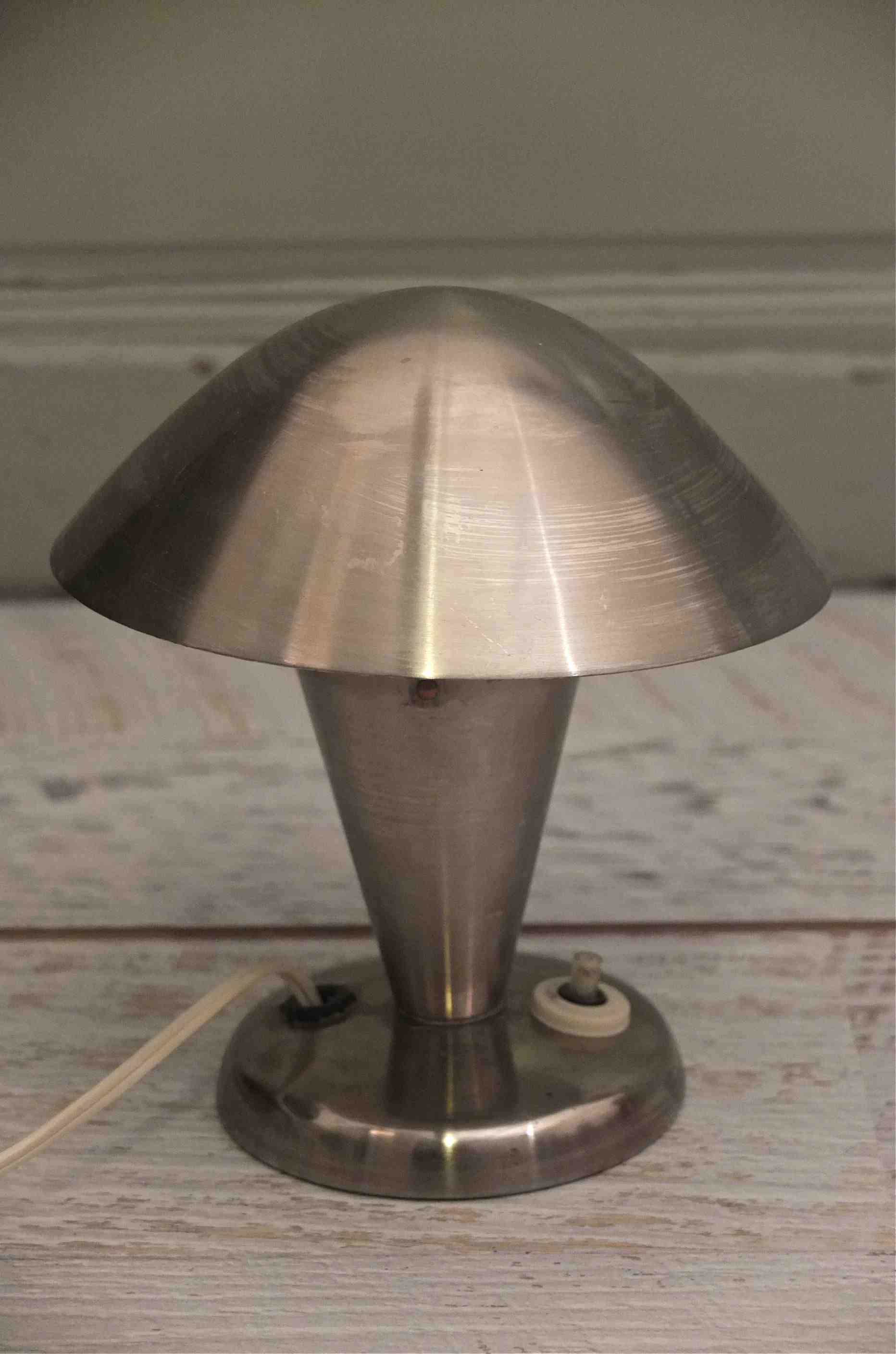 Slavia Vintage lampe chromee des annees 40 "Hayworth" style art deco