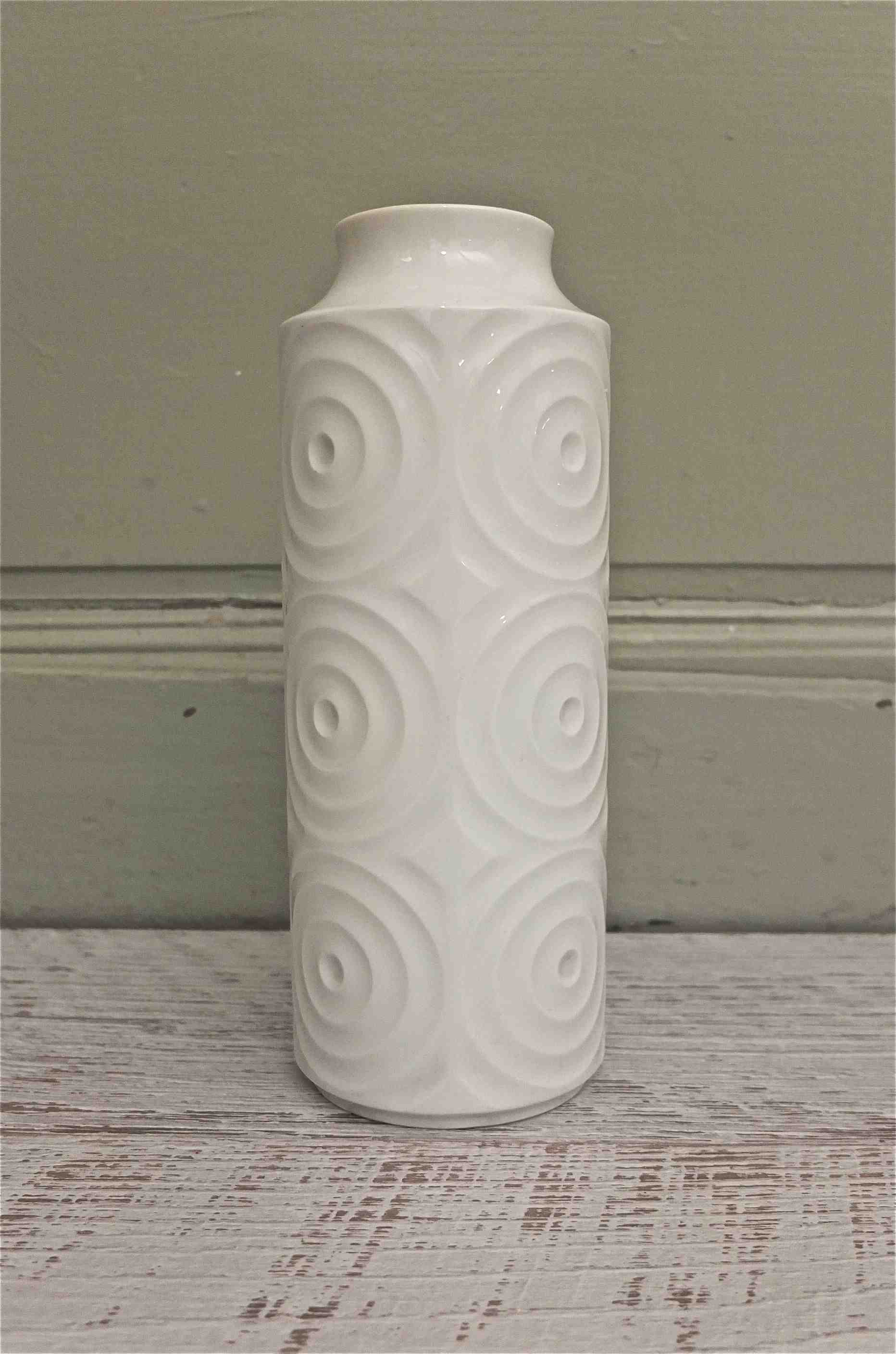Slavia vintage vase blanc allemand Ulma