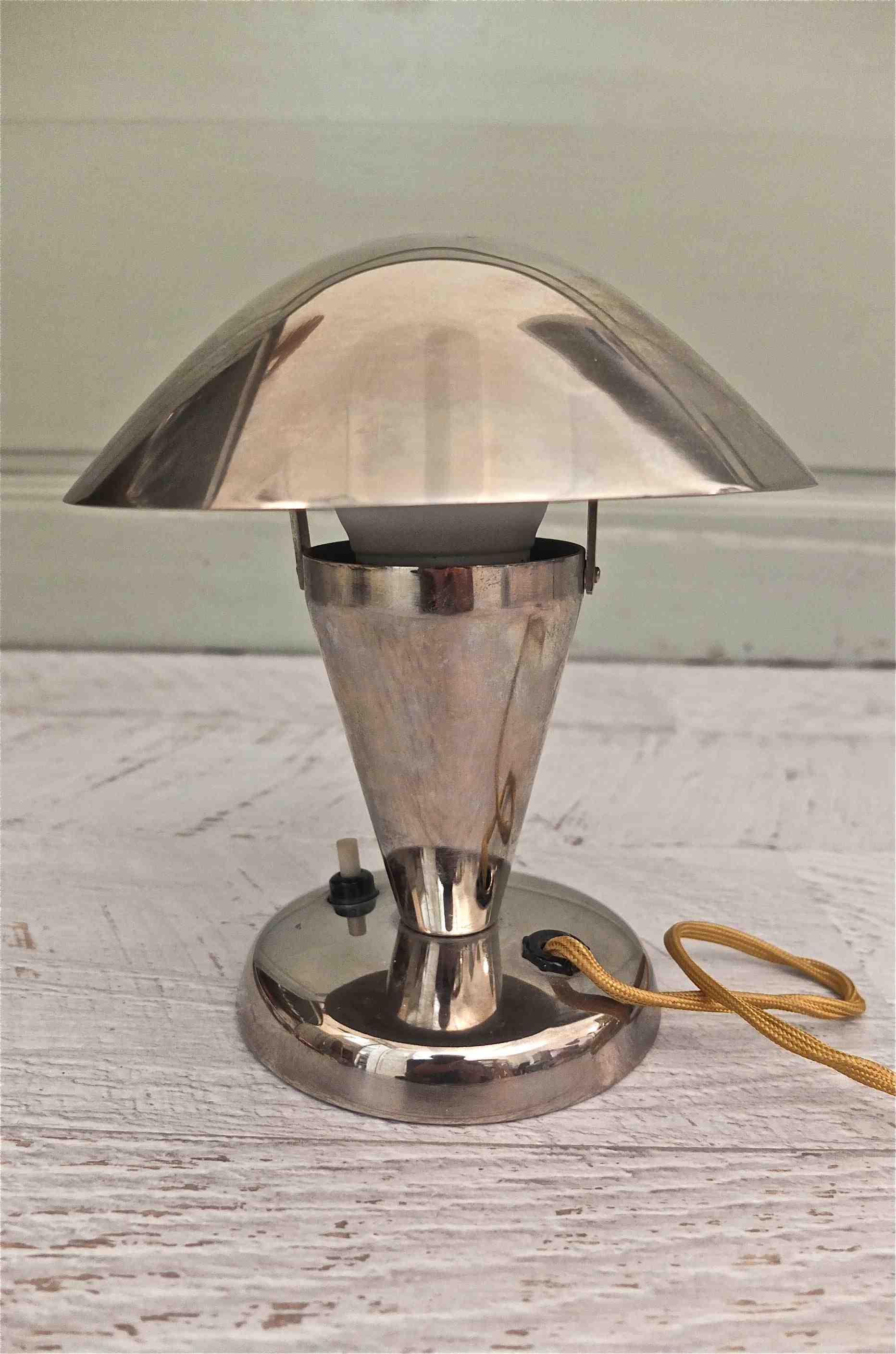 Slavia vintage lampe chromée des années 20 Fitzgerald