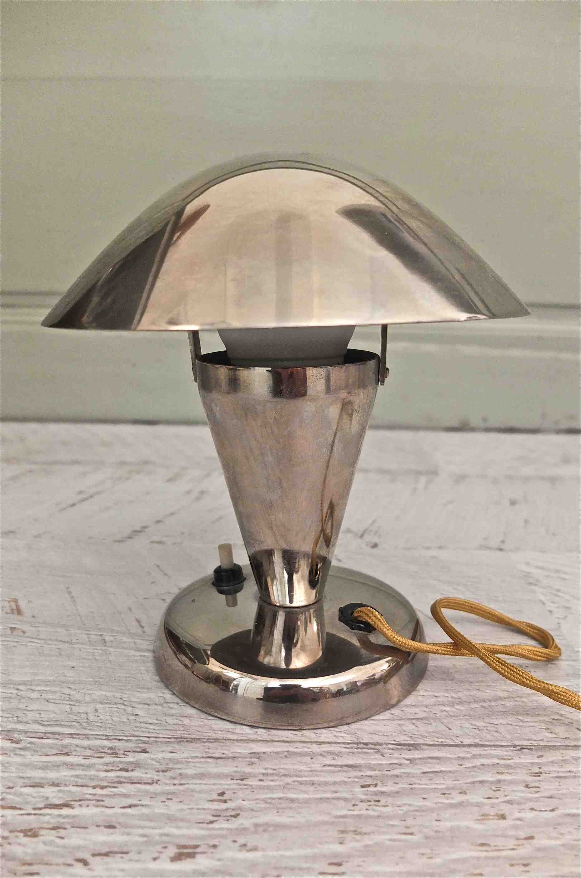 Slavia vintage lampe chromée des années 20 Fitzgerald