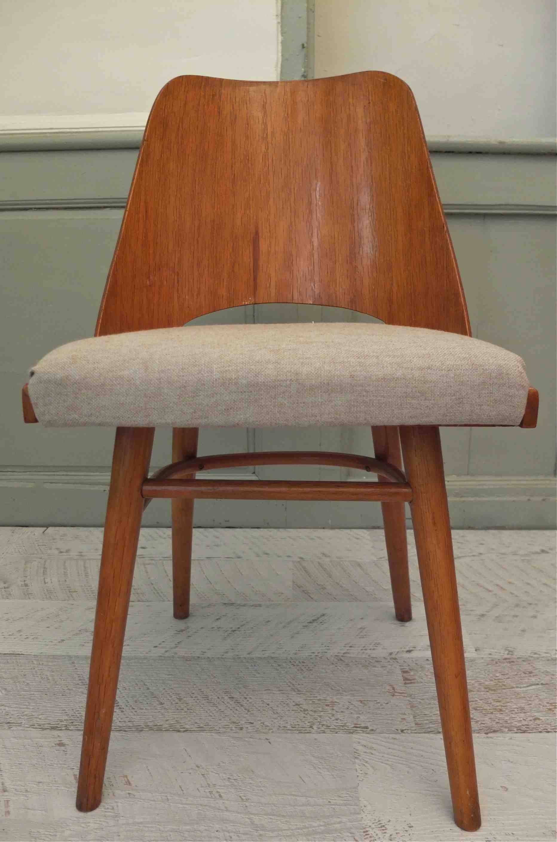 Chaise TON Thonet dossier en bois courbé  Baumann Arco III Slavia Vintage 4