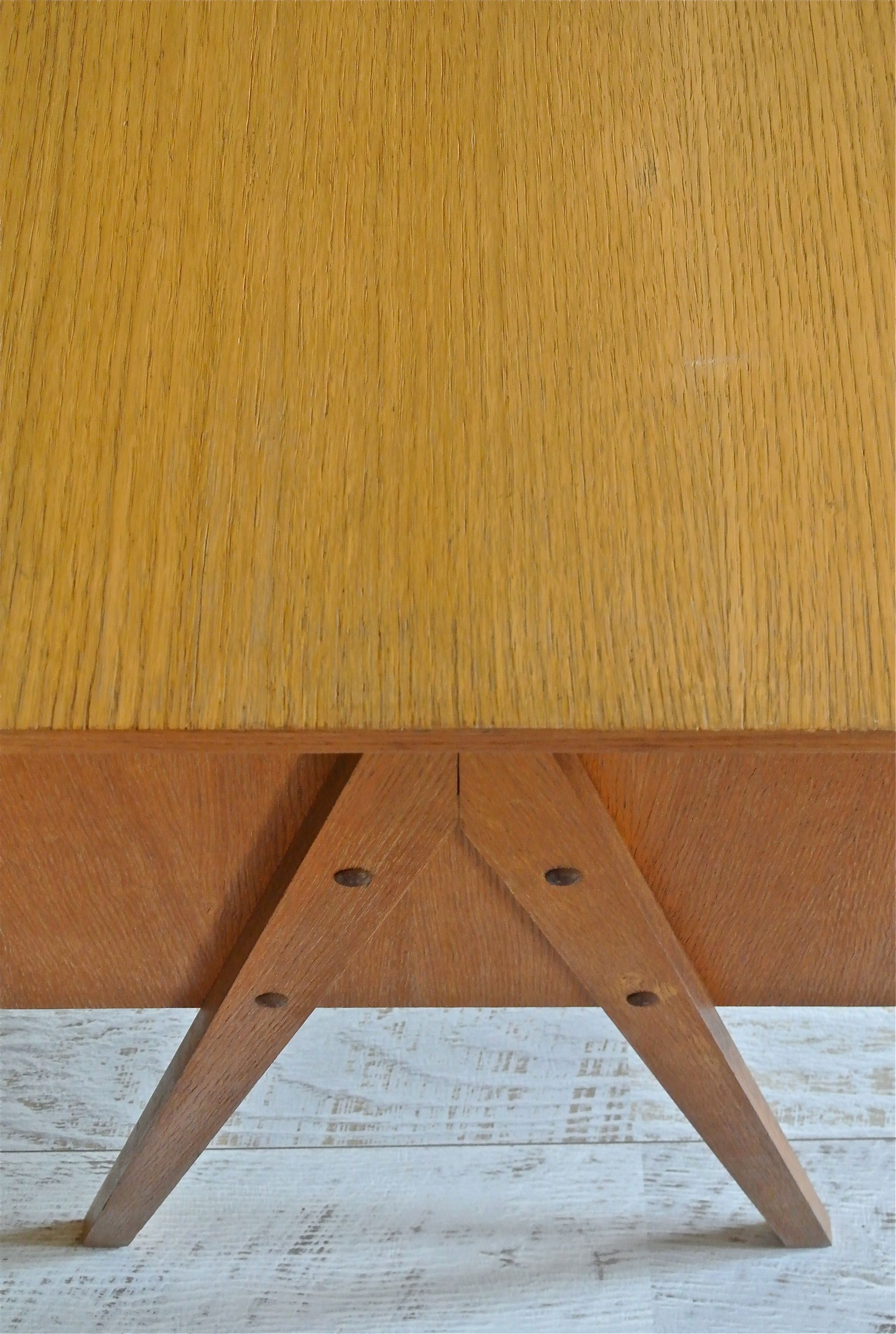 Slavia Vintage pieds compas bureau vintage des années 50 modèle "Architekt"