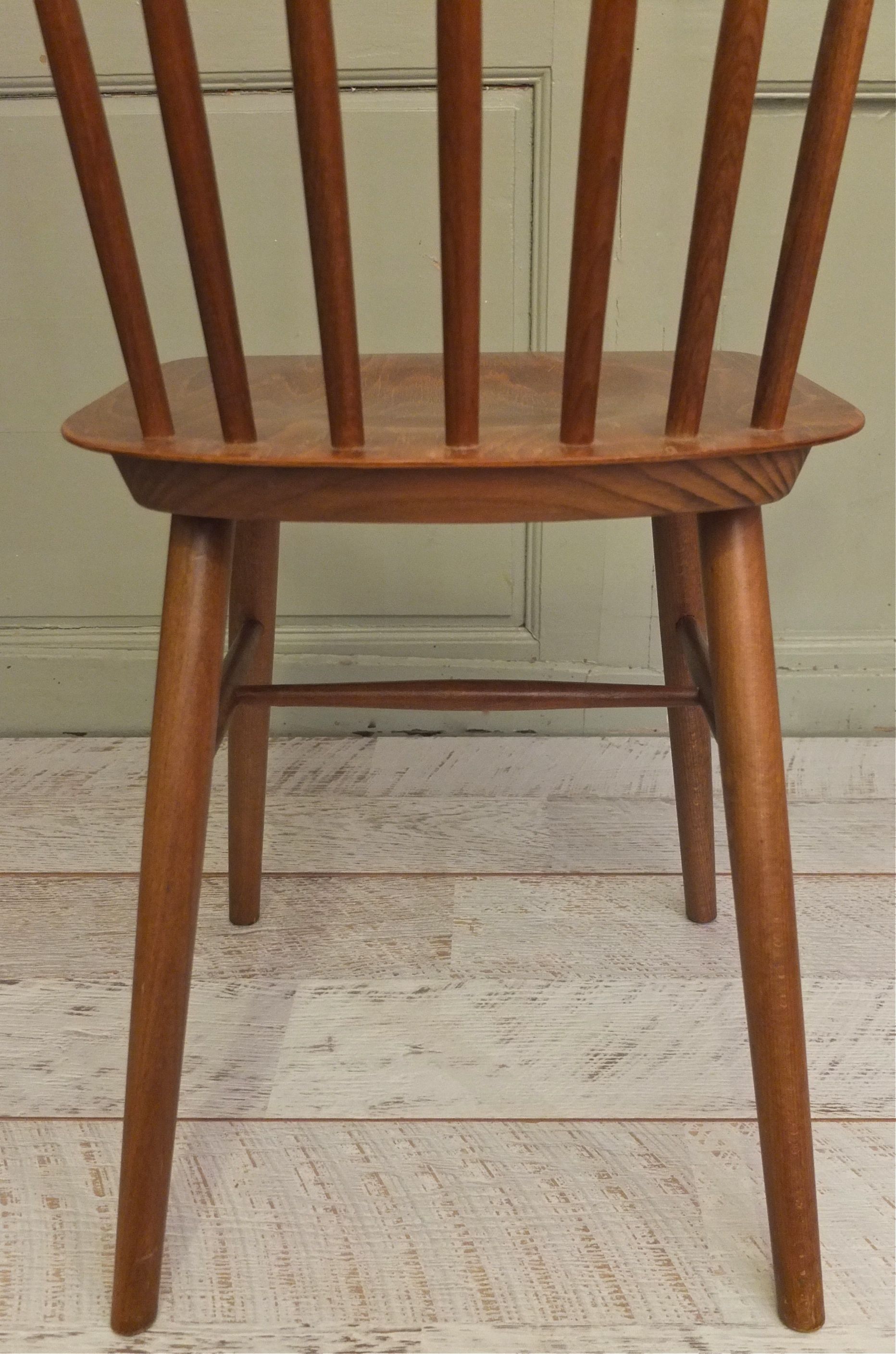 Slavia Vintage chaise TON en bois de style scandinave modèle "Rybnik" bas dossier