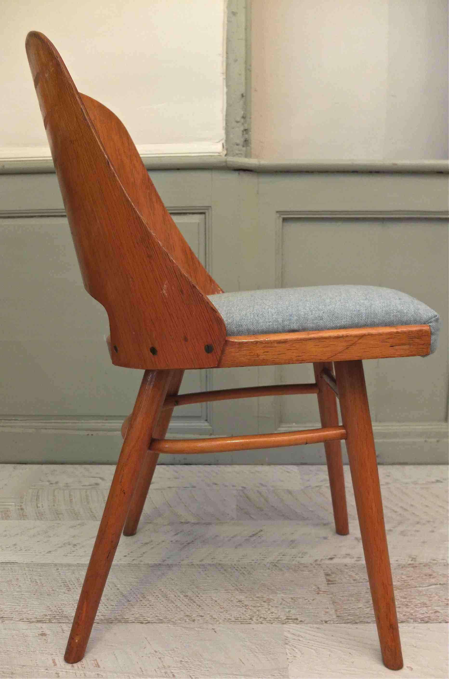Chaise TON Thonet dossier bois courbe type Baumann Slavia Vintage "Arco II"13