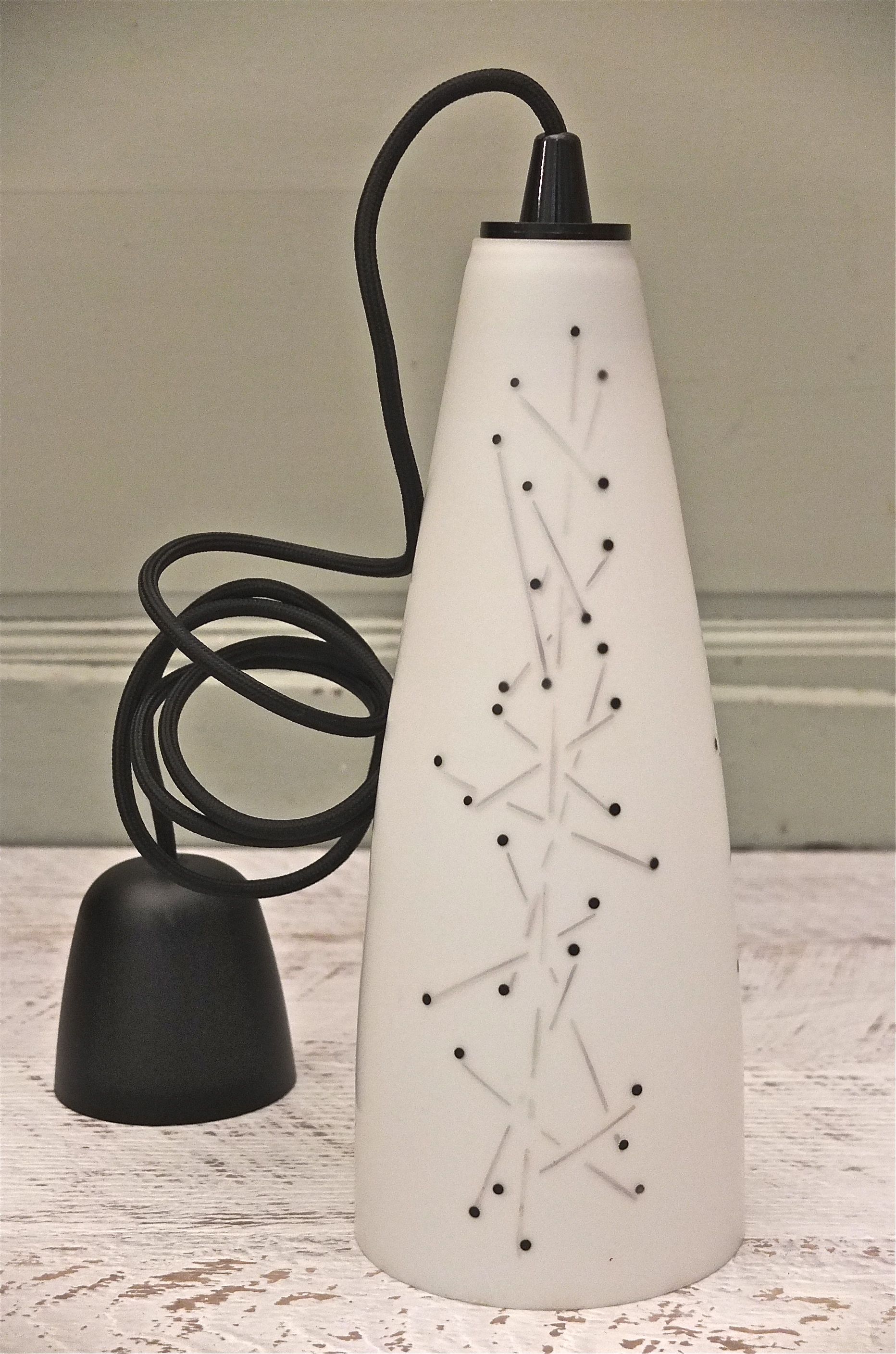 suspension en verre des annees 60 constellation slavia vintage