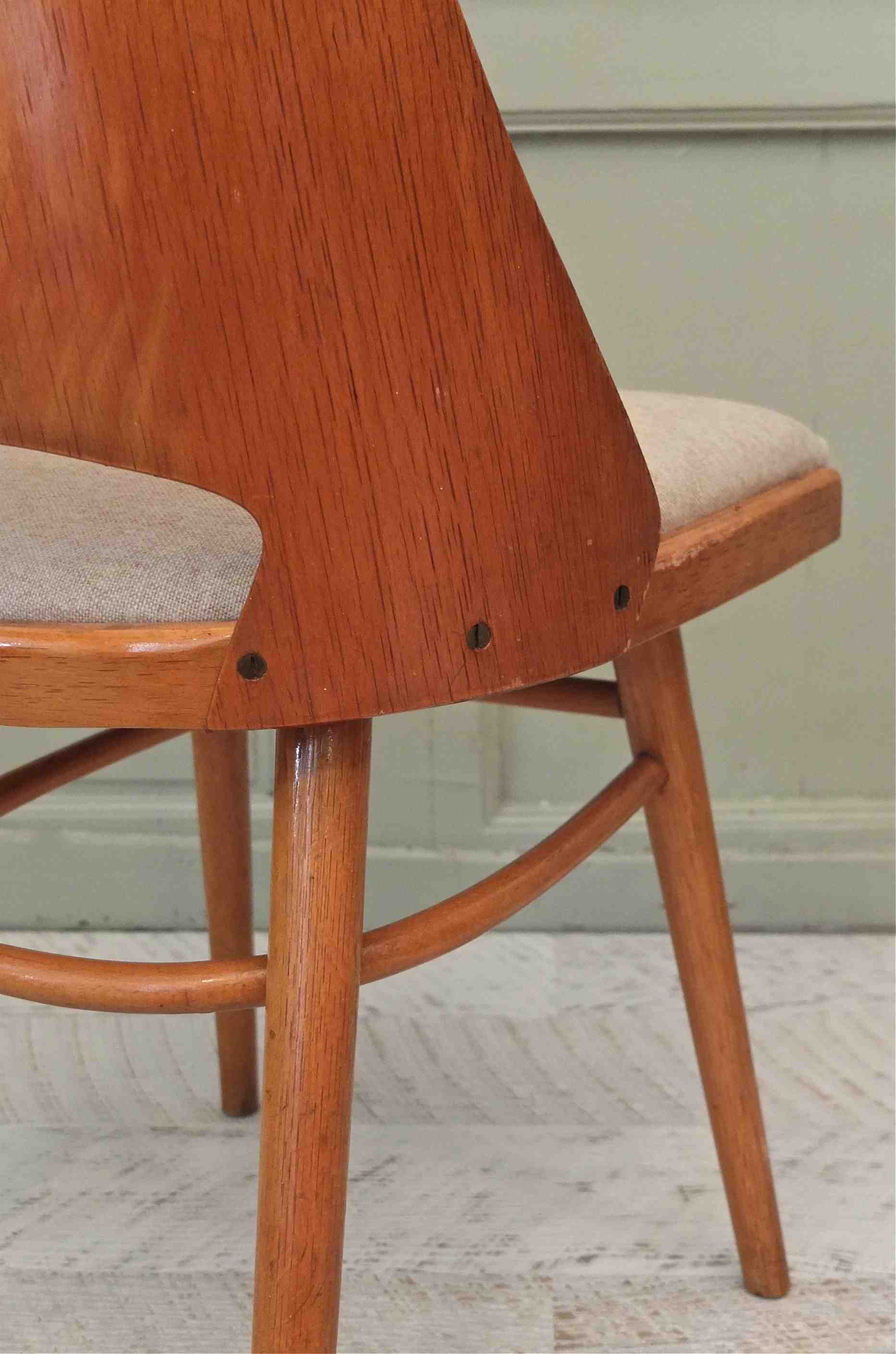 Chaise TON Thonet dossier en bois courbé  Baumann Arco III Slavia Vintage 6