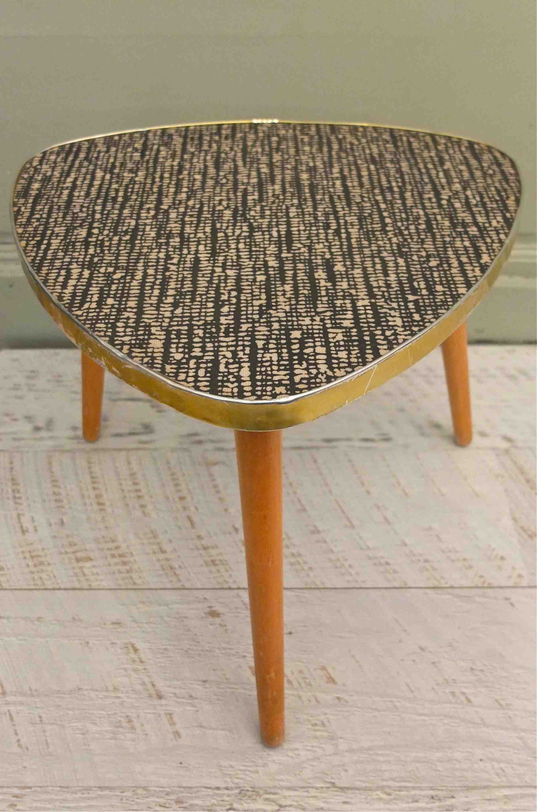 Slavia Vintage table tripode vintage années 50 "Tweed" 7