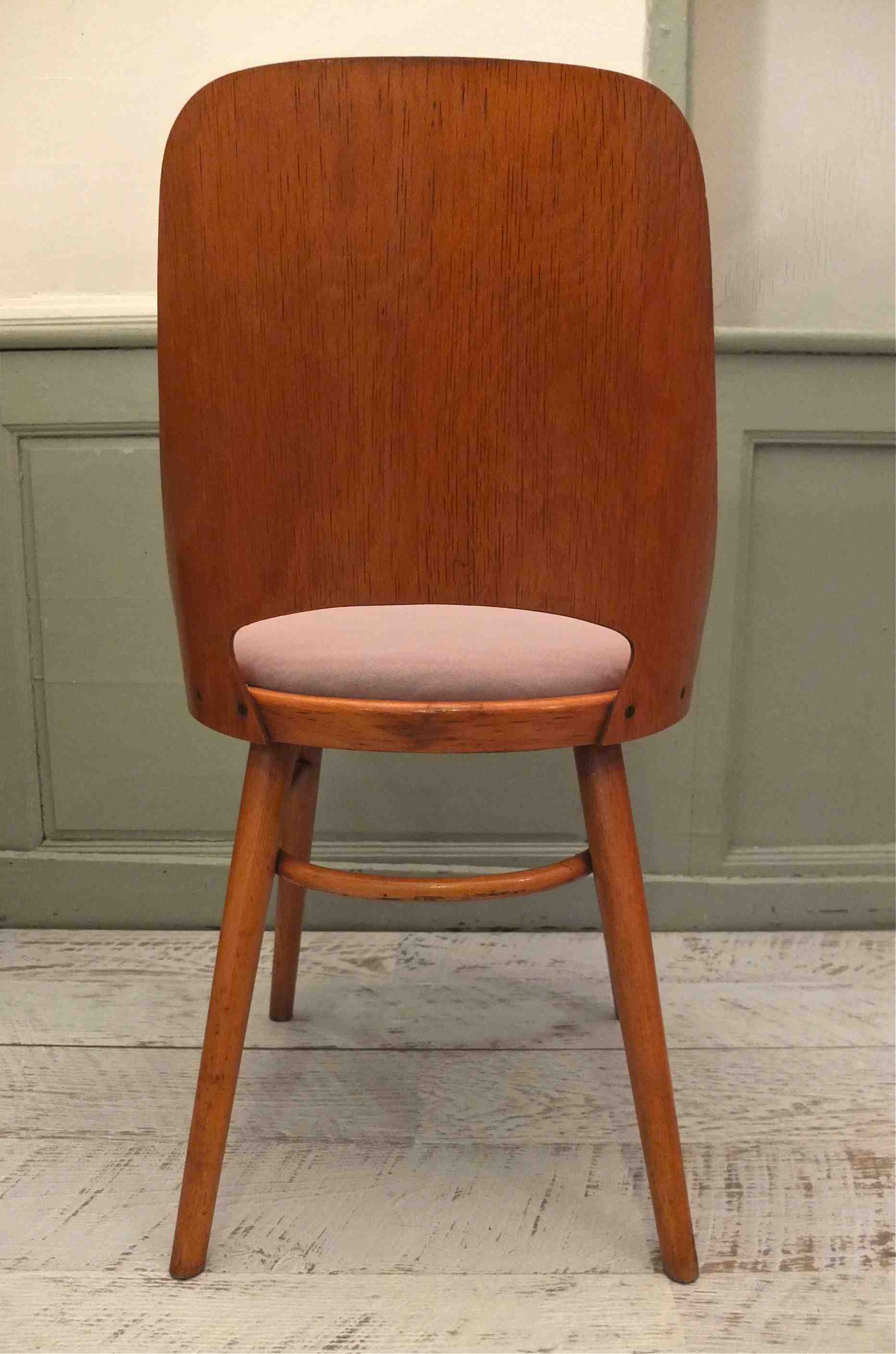 chaise en bois courbe annees 60 vintage "Bentwood2" Slavia vintage 5
