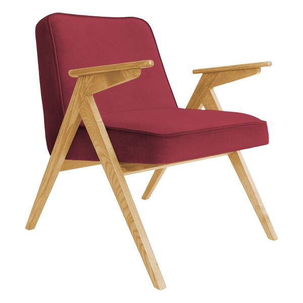fauteuil bunny _ 366 concept_ fauteuil pieds compas_ velvet _velours merlot_slavia vintage