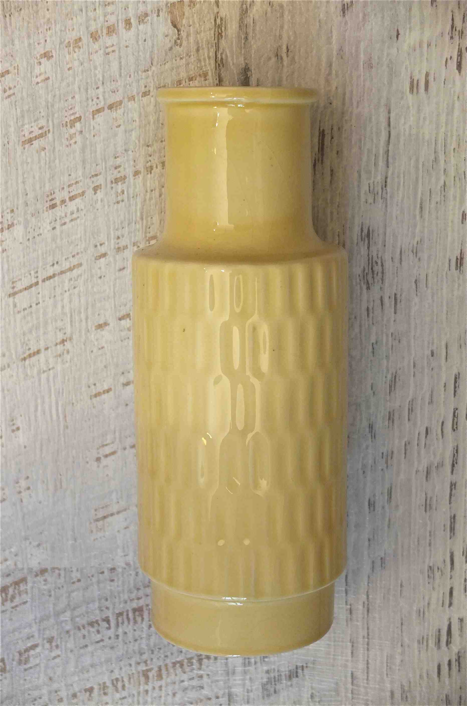 Slavia Vintage vase en porcelaine des annees 60 tchecoslovaque "Vanilla" jaune clair