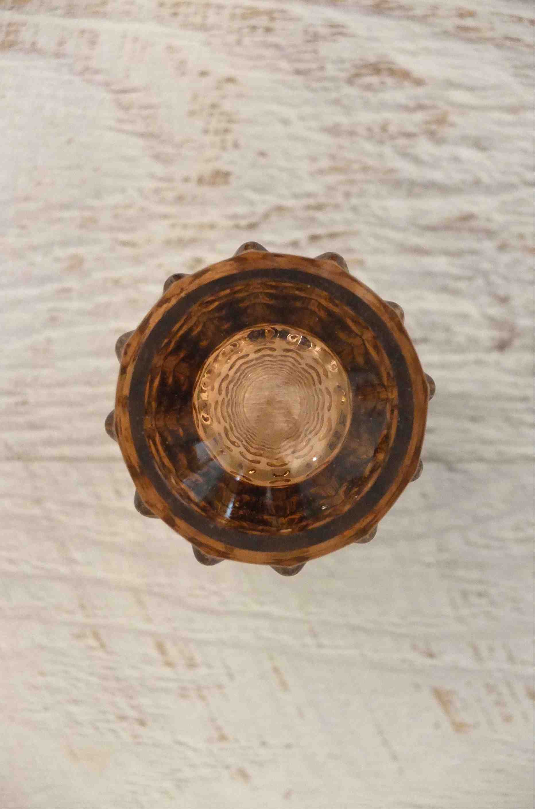 vase en verre tchécoslovaque de style Bruxelles 58 Slavia Vintage 3 "Octopus"