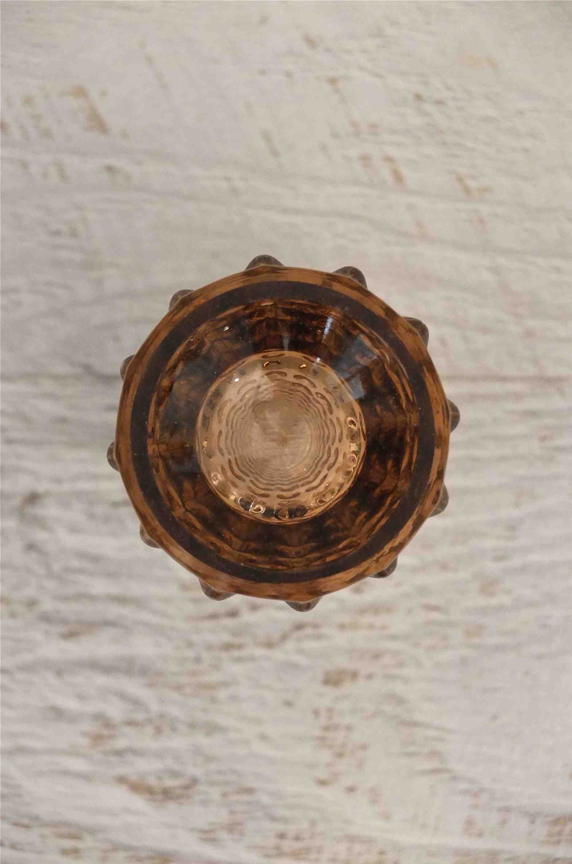 vase en verre tchécoslovaque de style Bruxelles 58 Slavia Vintage 4 "Octopus"