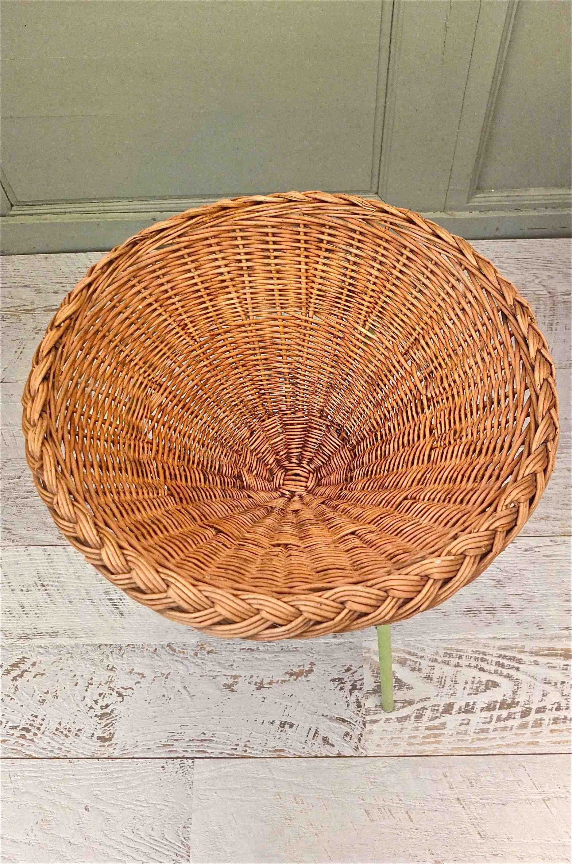 Slavia vintage porte-magazine en rotin  modèle Palm springs 