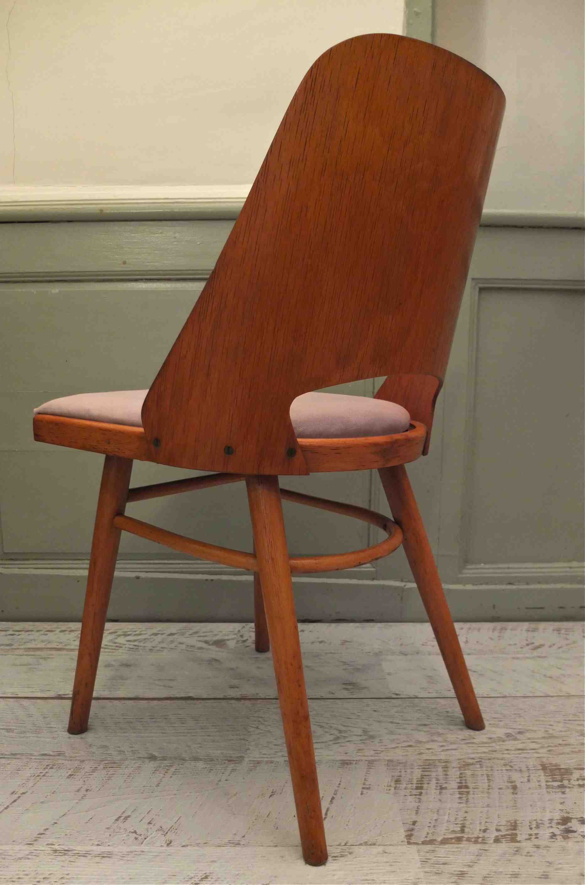 chaise en bois courbe annees 60 vintage "Bentwood2" Slavia vintage 9