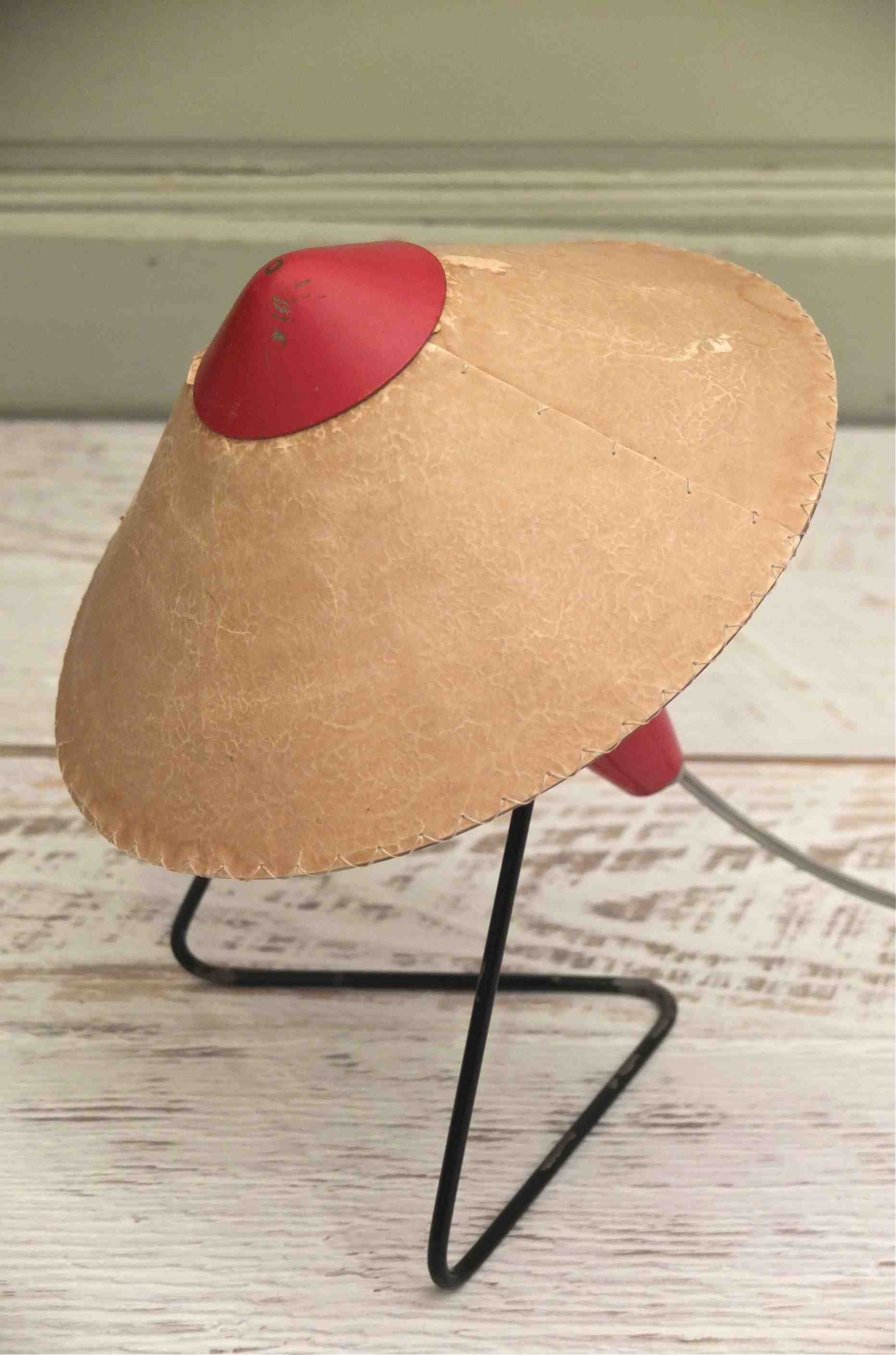 Slavia Vintage lampe vintage des années 50 "Honolulu" abat-jour 