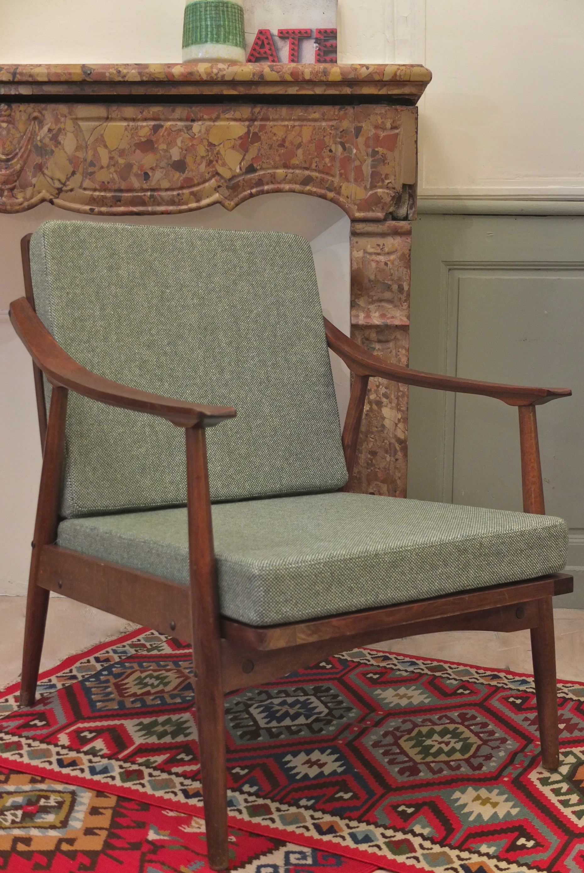 fauteuil de style scandinave  Gotland slavia vintage