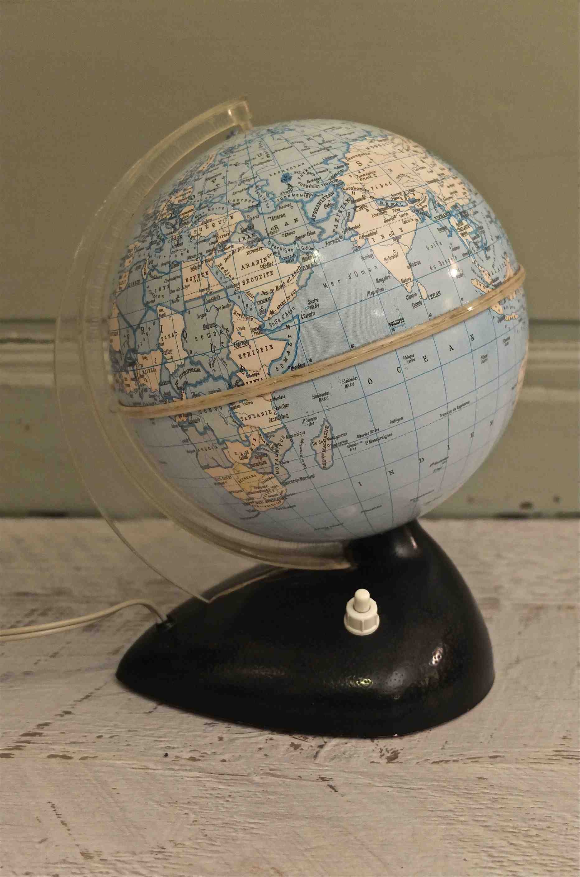Slavia vintage mappe monde lumineux Howard années 60
