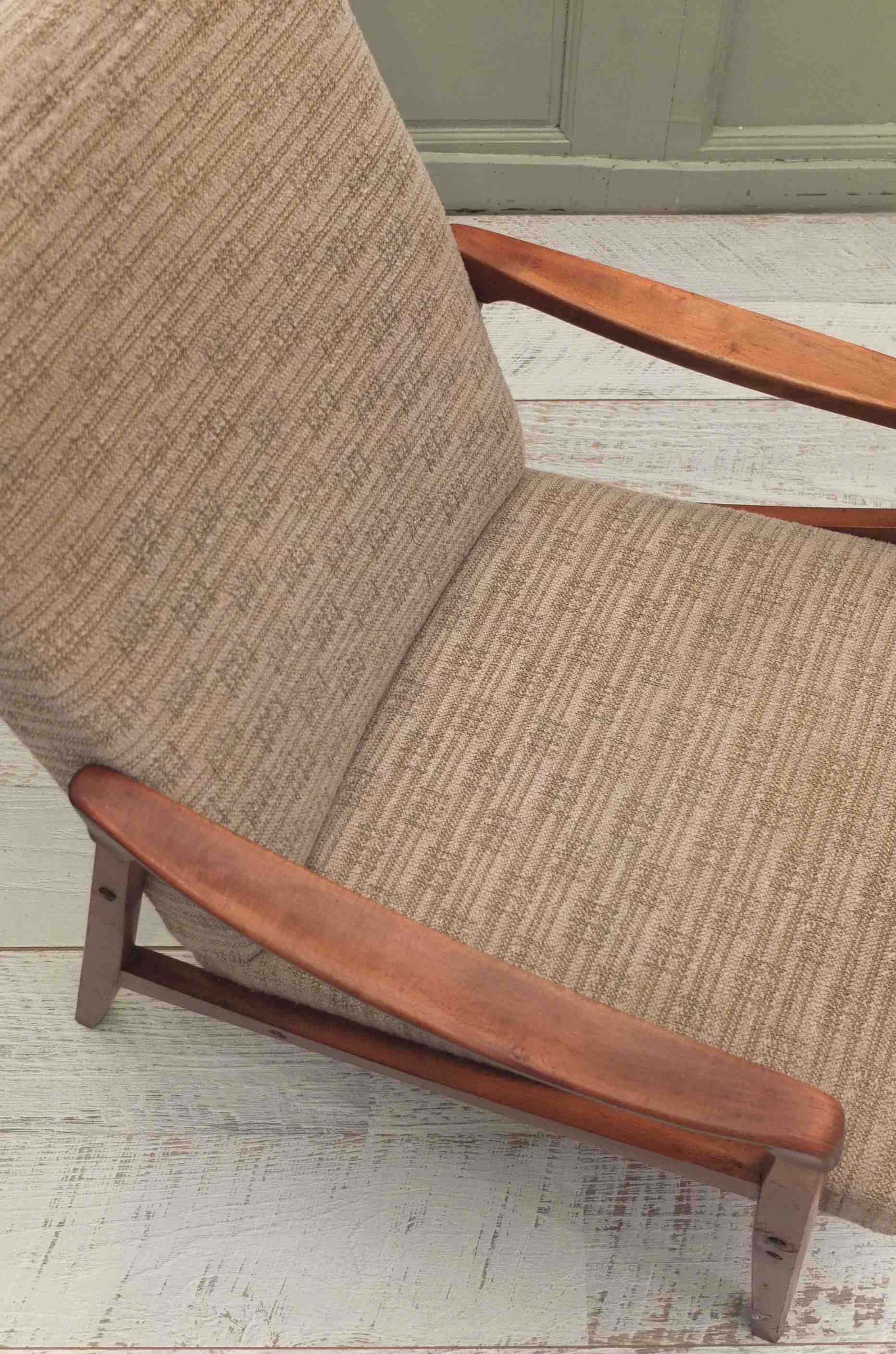 Slavia Vintage Fauteuil scandinave des années 50 "Nyborg" côté
