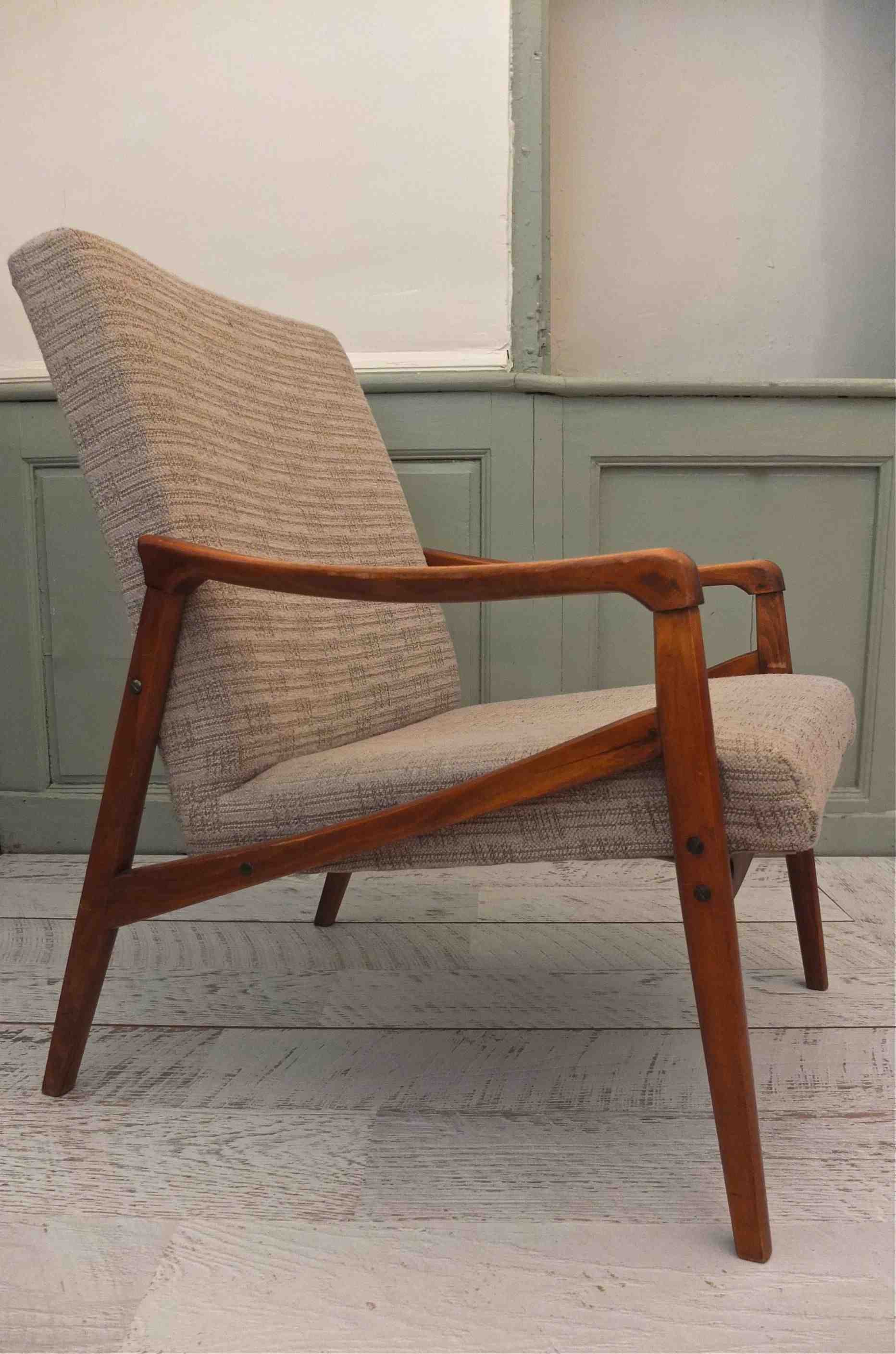 Slavia Vintage fauteuil Borgen années 50 style scandinave