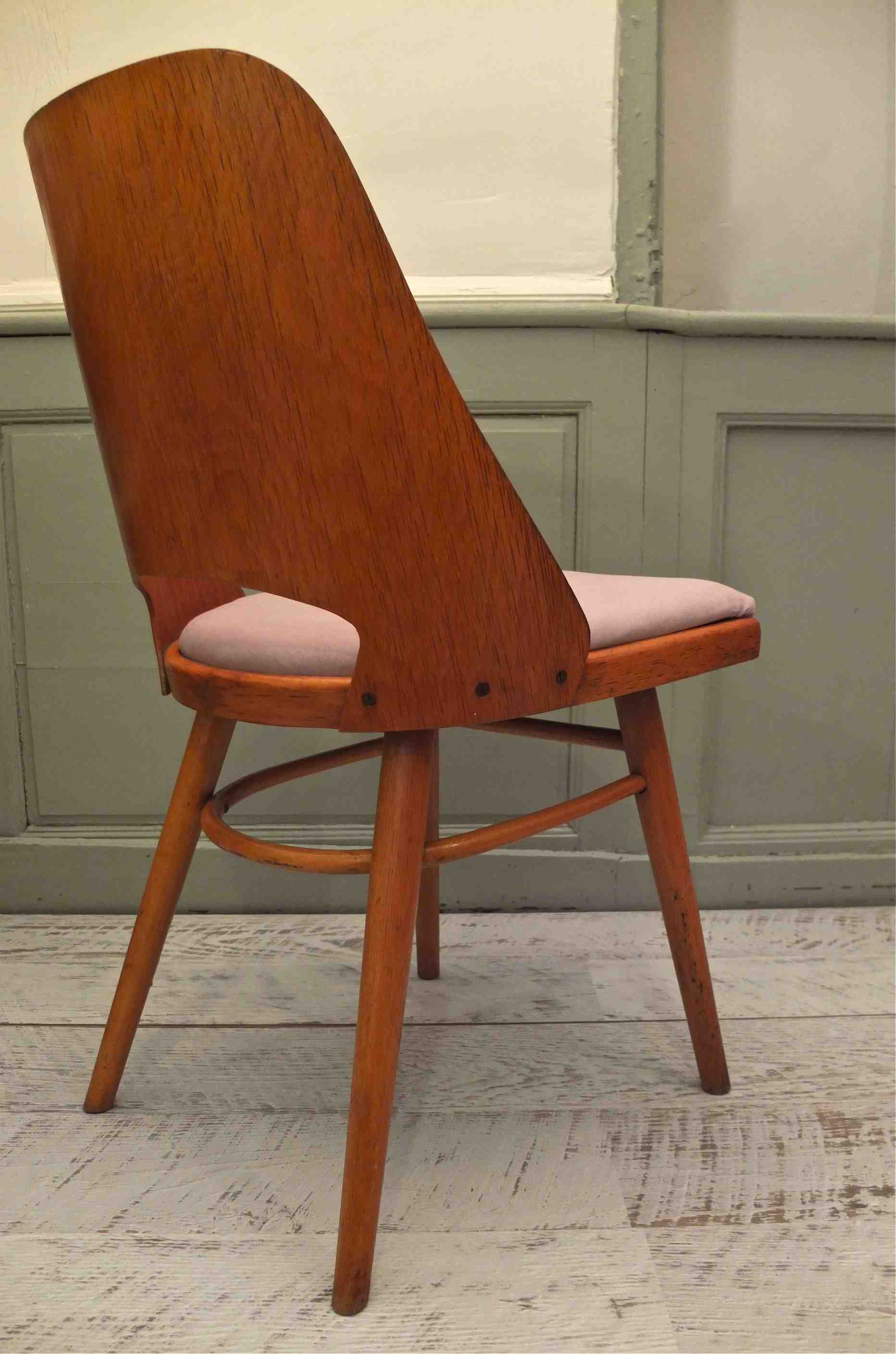 chaise en bois courbe annees 60 vintage "Bentwood2" Slavia vintage 4