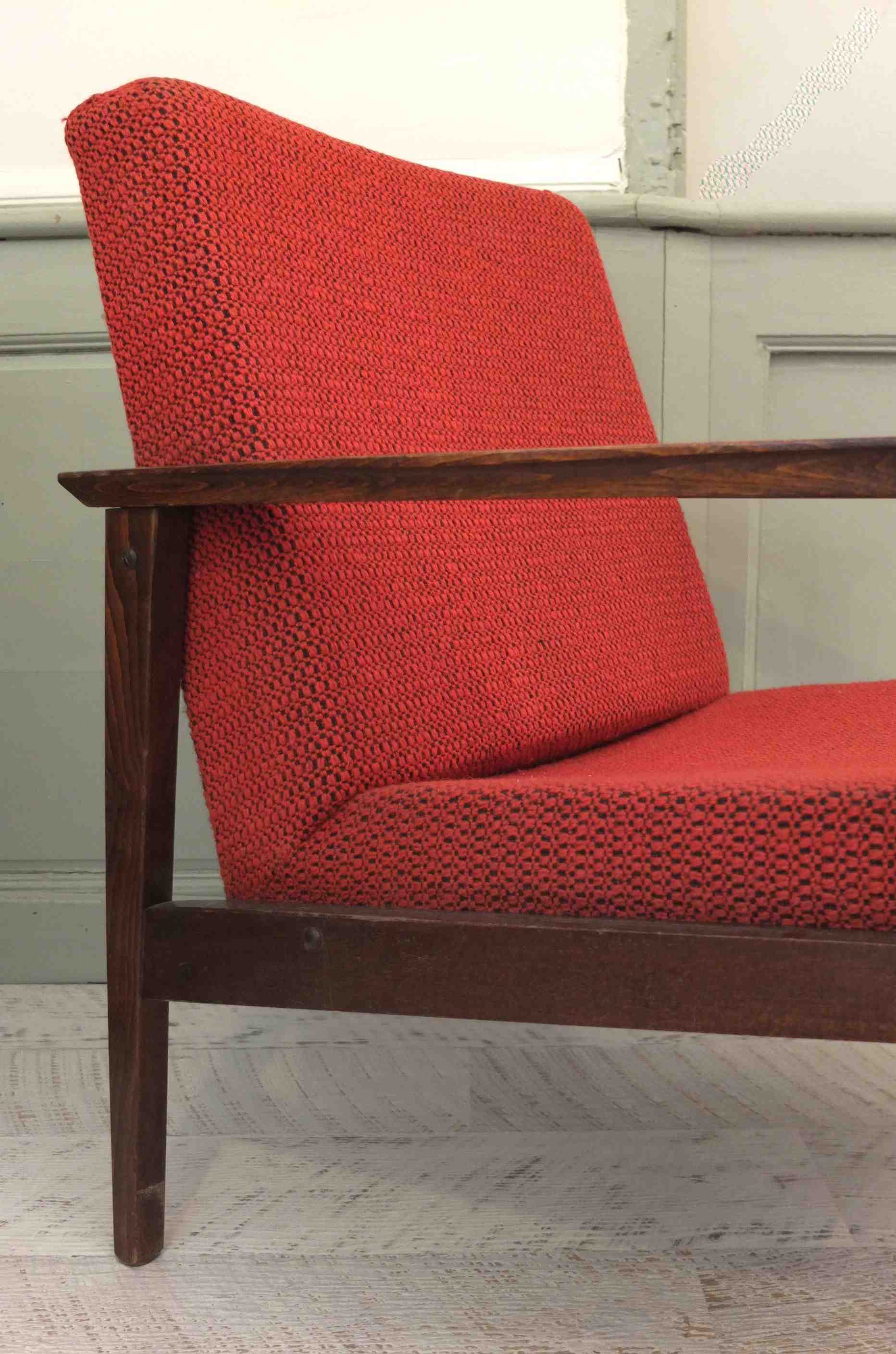 Slavia Vintage fauteuil vintage midcentury lignes modernistes annees 50 "Madison Avenue" 1