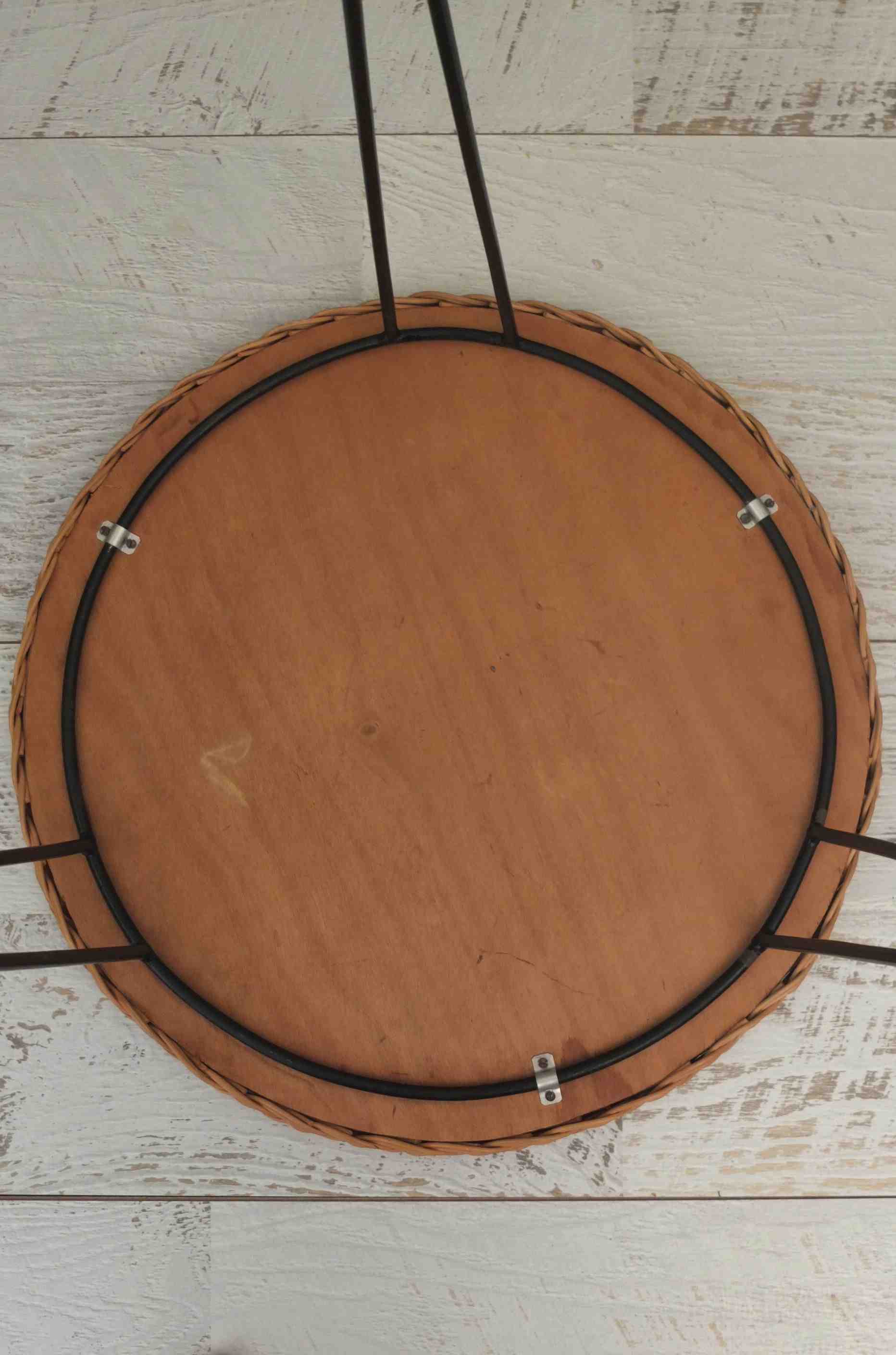 Slavia vintage structure guéridon en osier des années 60 modèle Seberg