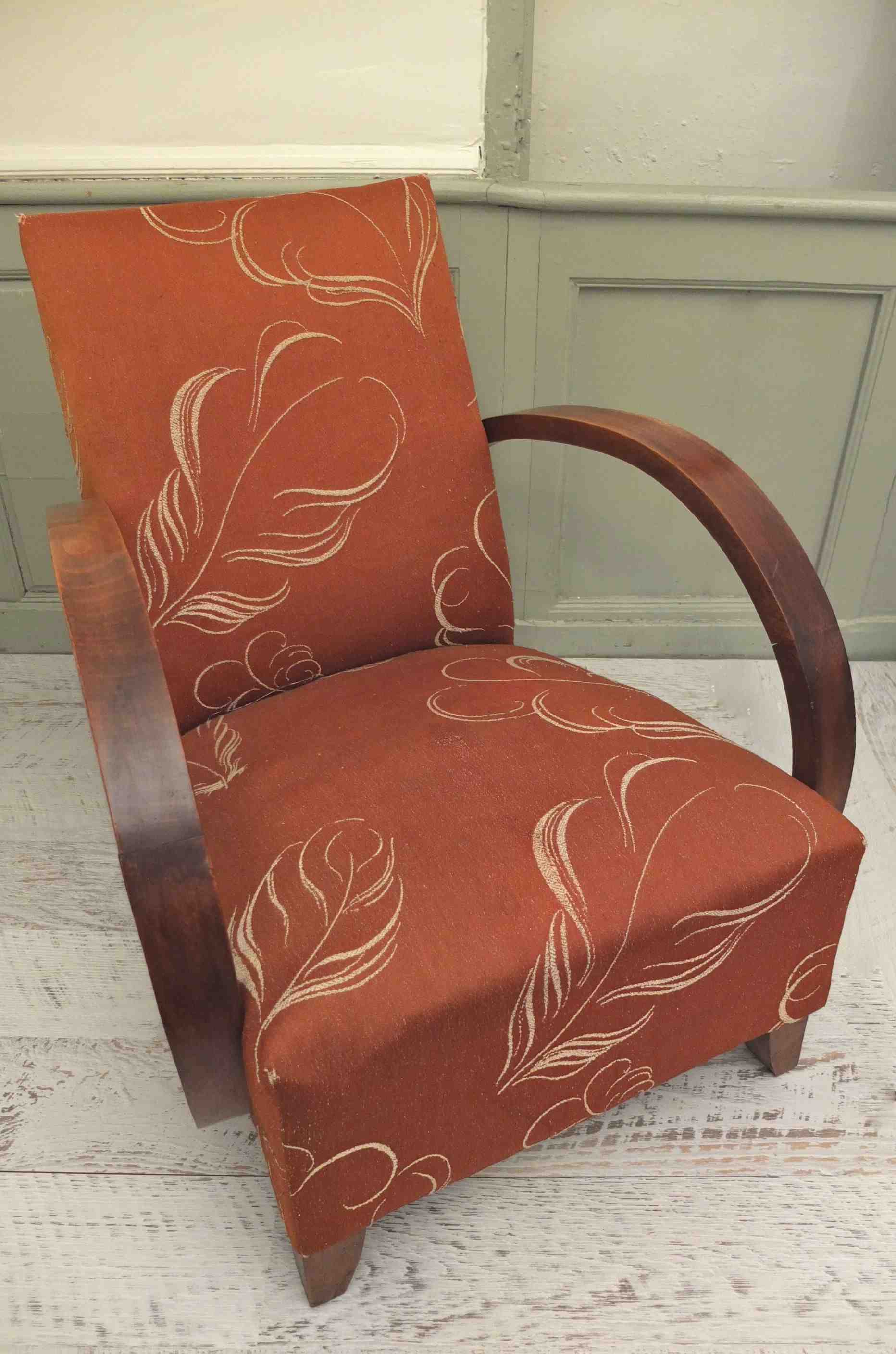 Slavia vintage fauteuil des années 2O vintage modèle "Tamara"