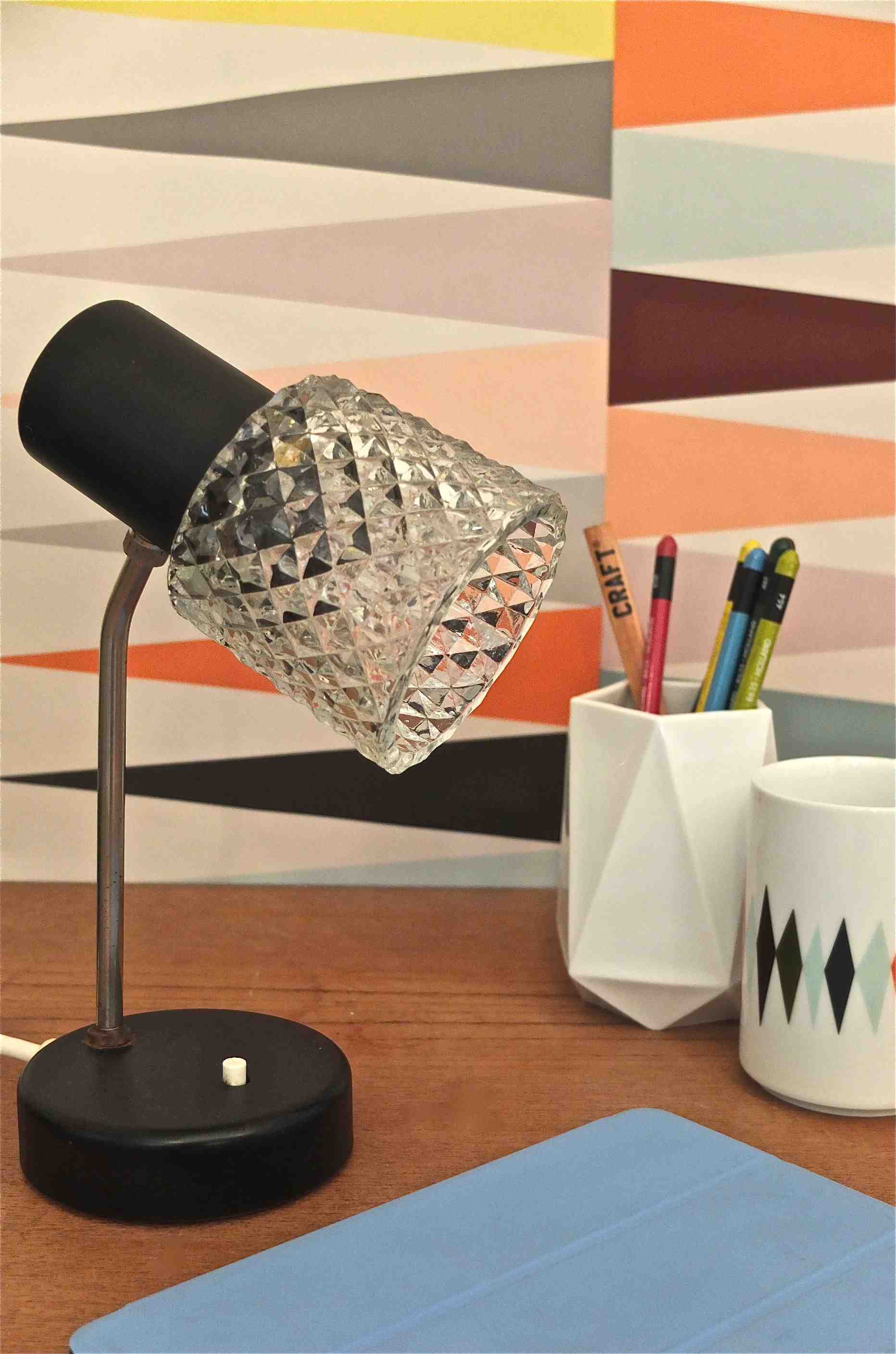 Slavia Vintage lampe des annees 70 Diamant