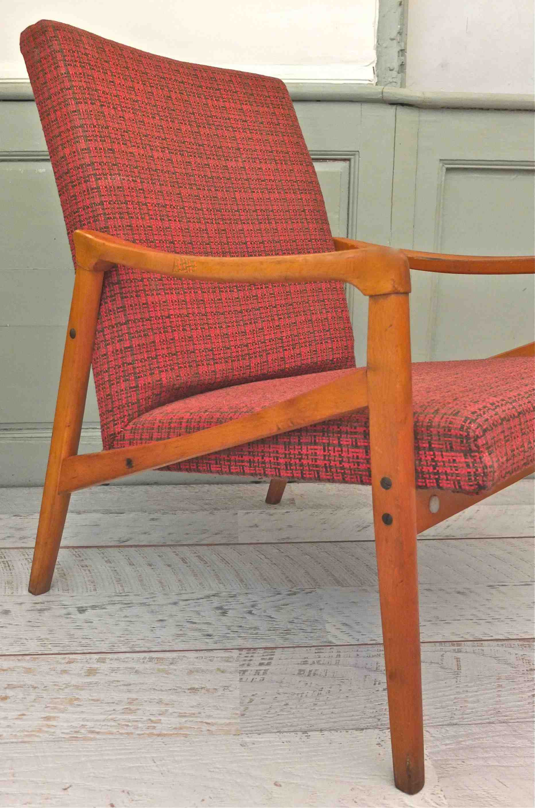 Fauteuil de style scandinave vintage annnees 50 "Jutland" Slavia Vintage 8