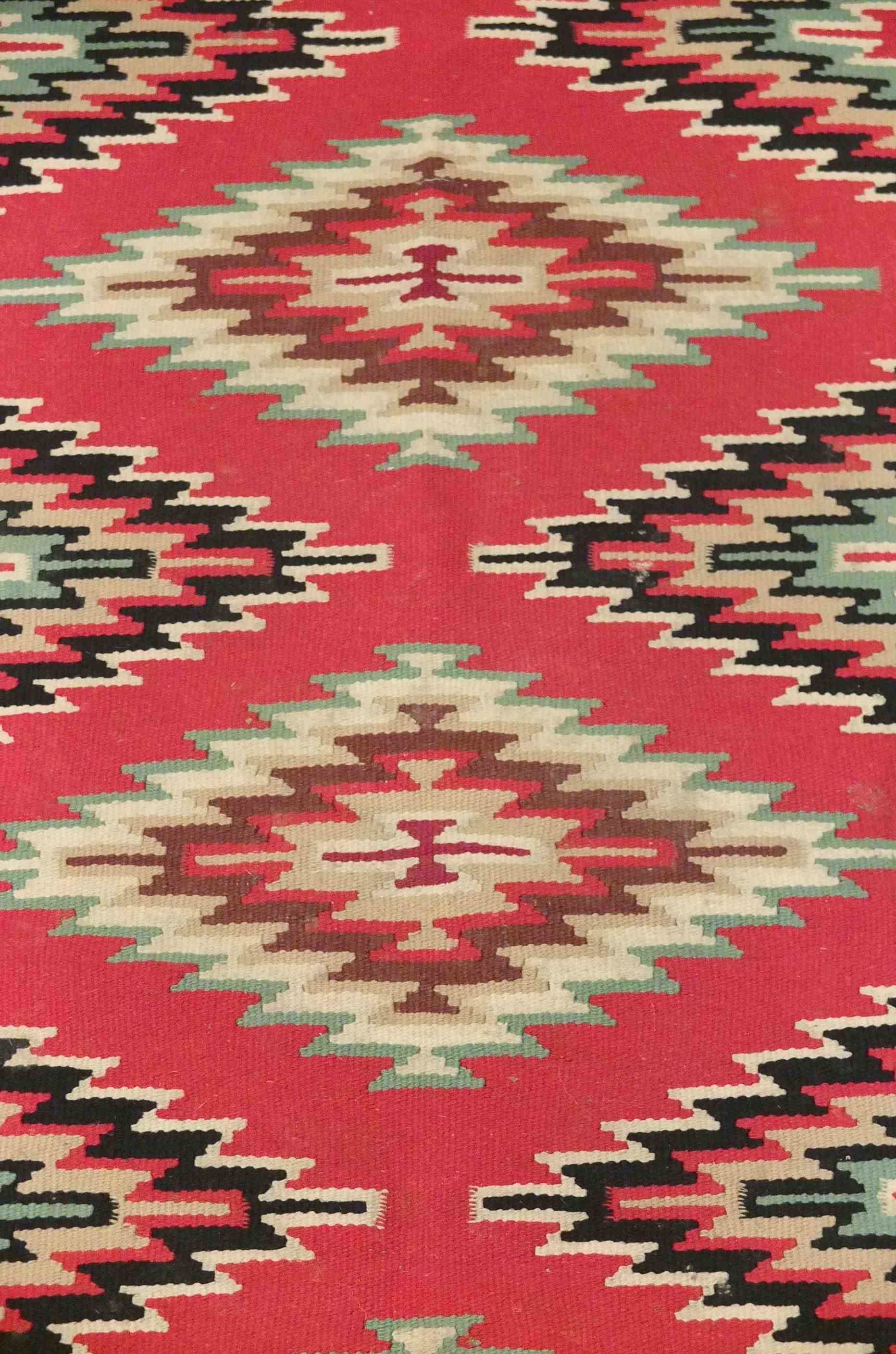 Slavia Vintage tapis des années 60 aux motifs Navajo "Pocahontas"