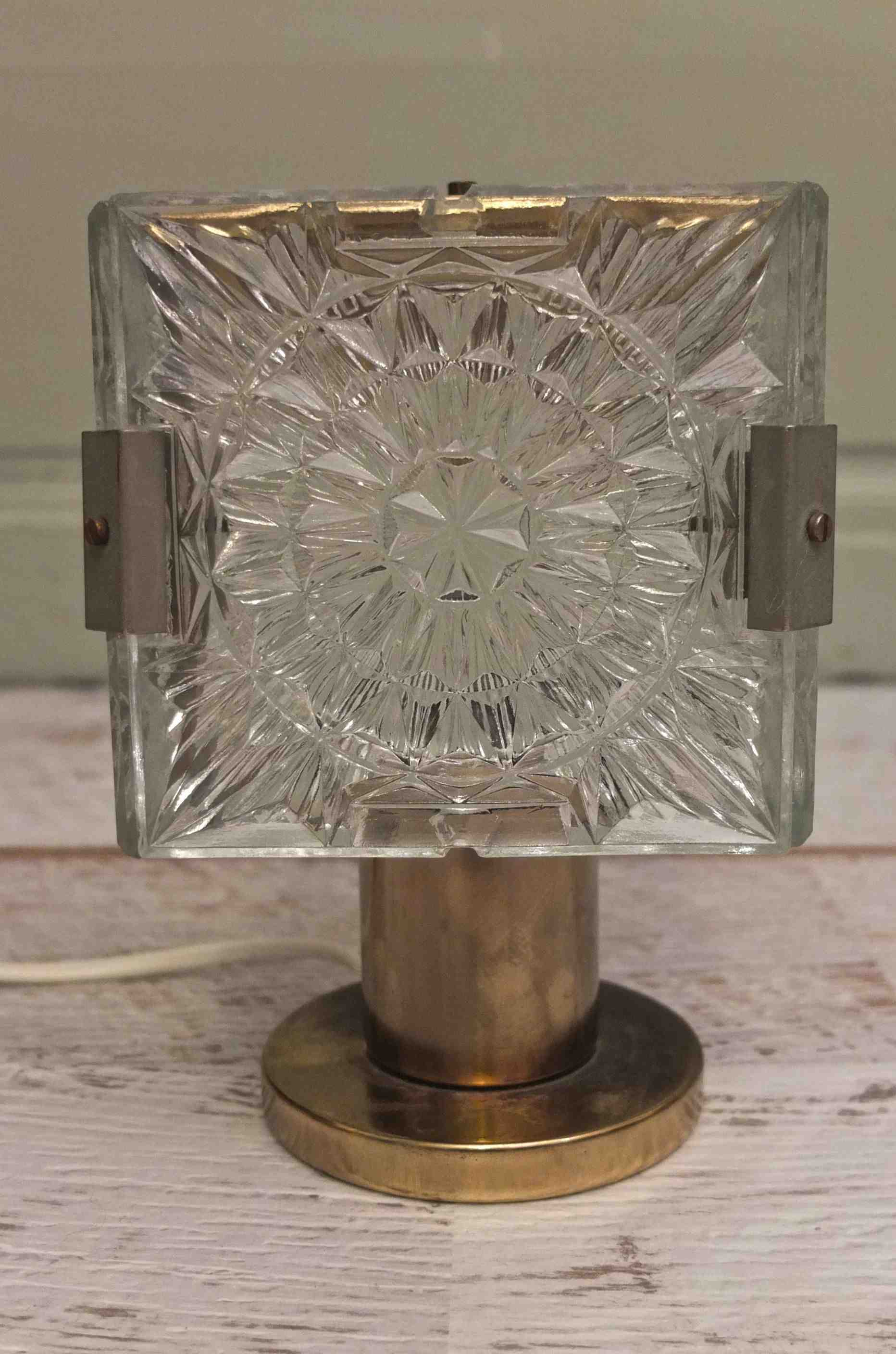 Slavia Vintage lampe des années 80 en verre modèle Glasnost