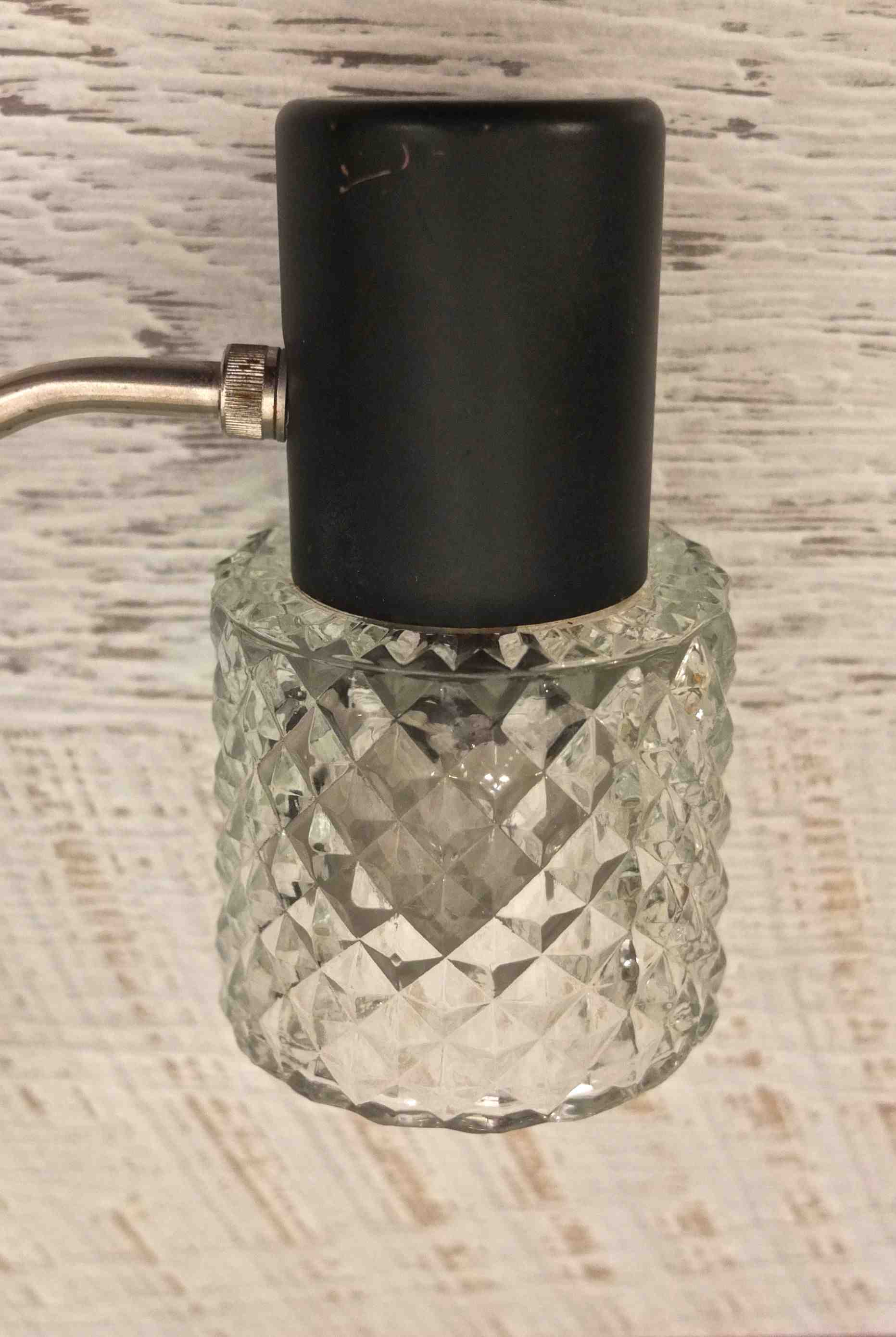 Slavia Vintage lampe en verre des années 70 modèle "Diamant" abat-jour en verre
