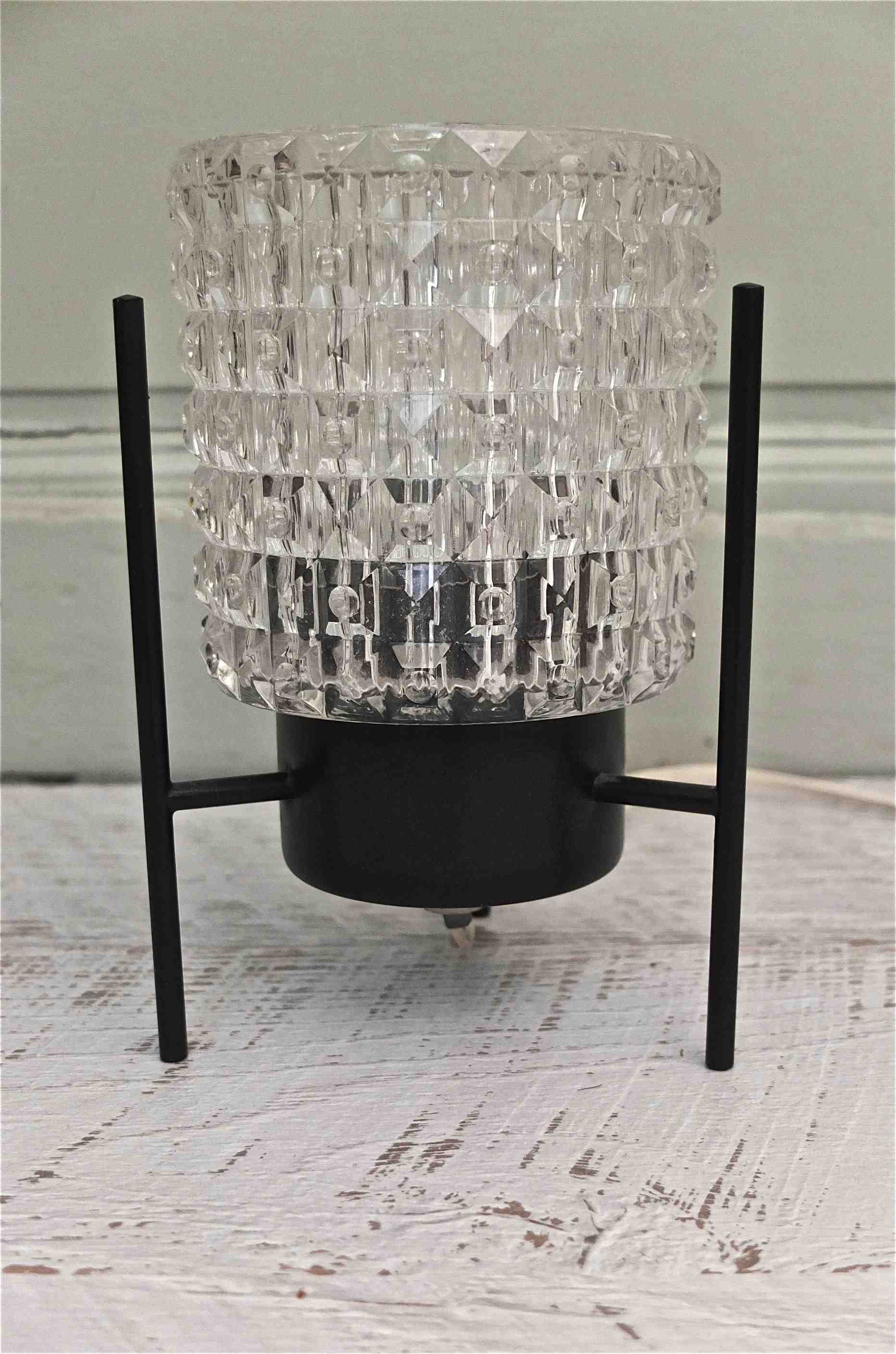 Slavia vintage lampe en verre tchèque Spoutnik modèle tchèque