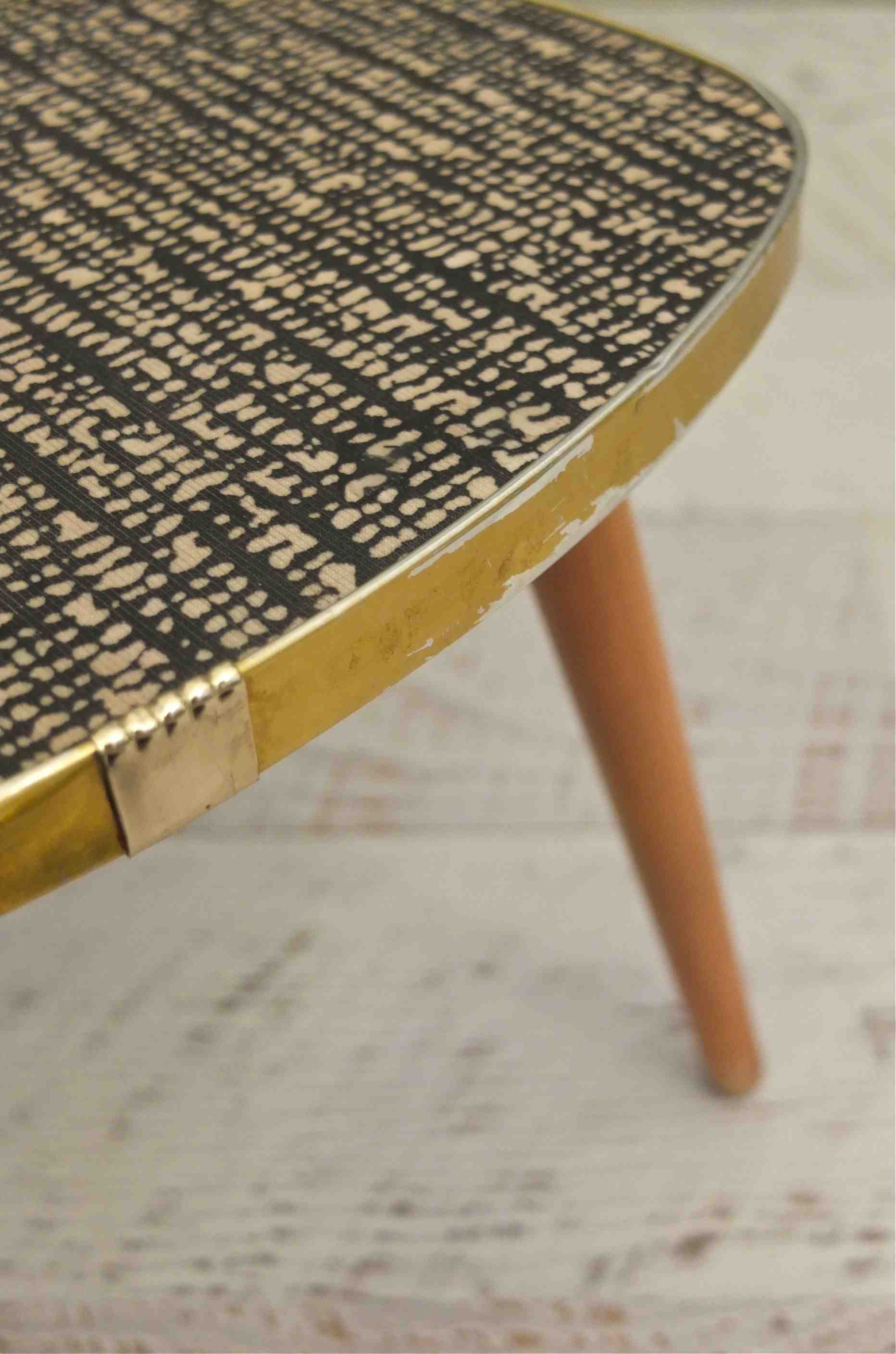 Slavia Vintage table tripode vintage années 50 "Tweed" 10