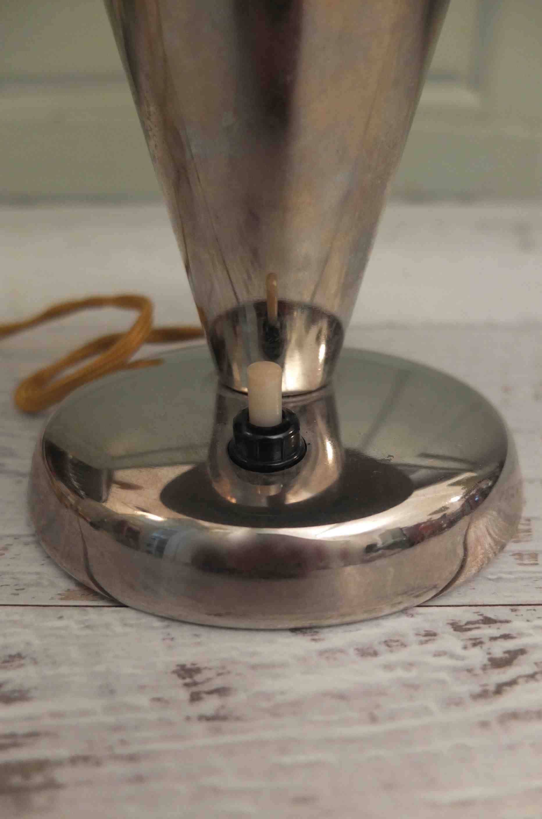 Slavia vintage pied lampe chromée des années 20 Fitzgerald 