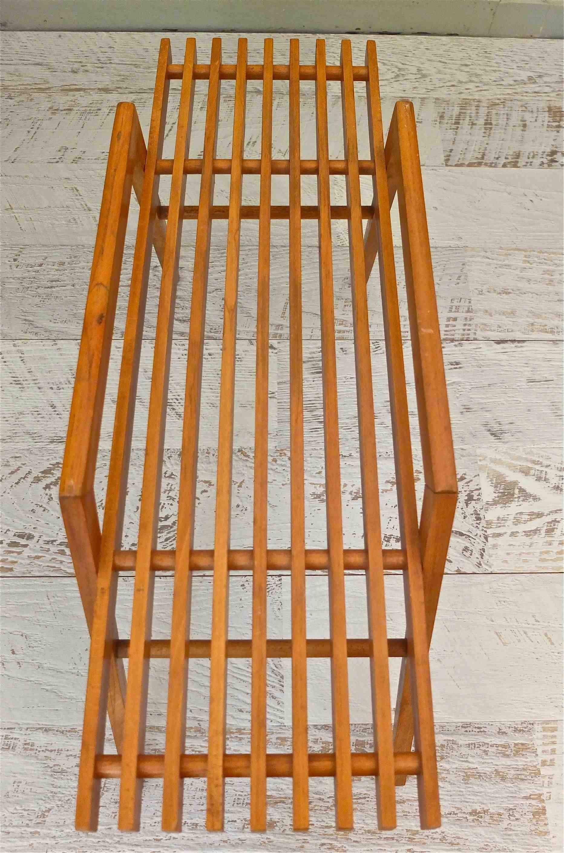 Slavia vintage plateau meuble d'entrée en bois des années 60 Megève